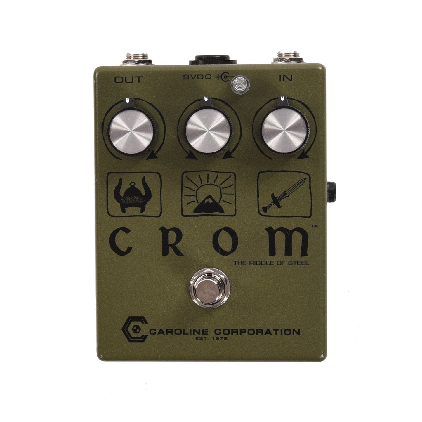 Caroline CROM Fuzzstortion Pedal Army Green Effects and Pedals / Fuzz