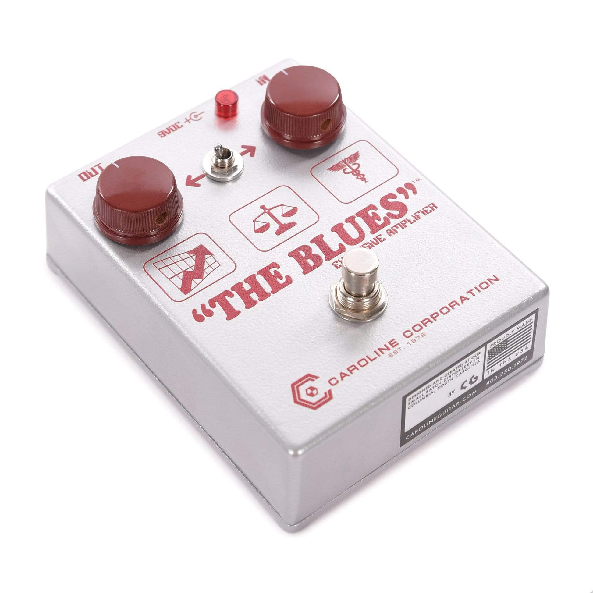 caroline the blues pedal Caroline "The Blues" Expensive Amplifier Pedal Silver & Oxblood
