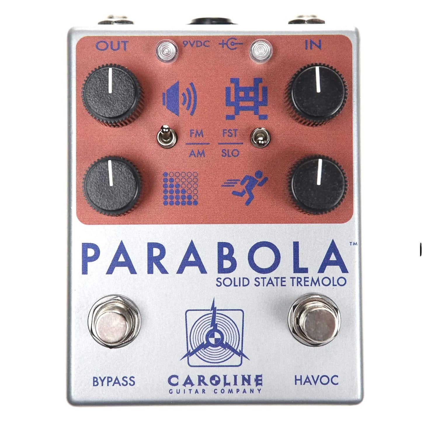 Caroline Parabola Solid State Tremolo Throwback Can Limited Edition Bundle w/ Truetone 1 Spot Space Saving 9v Adapter Effects and Pedals / Tremolo and Vibrato