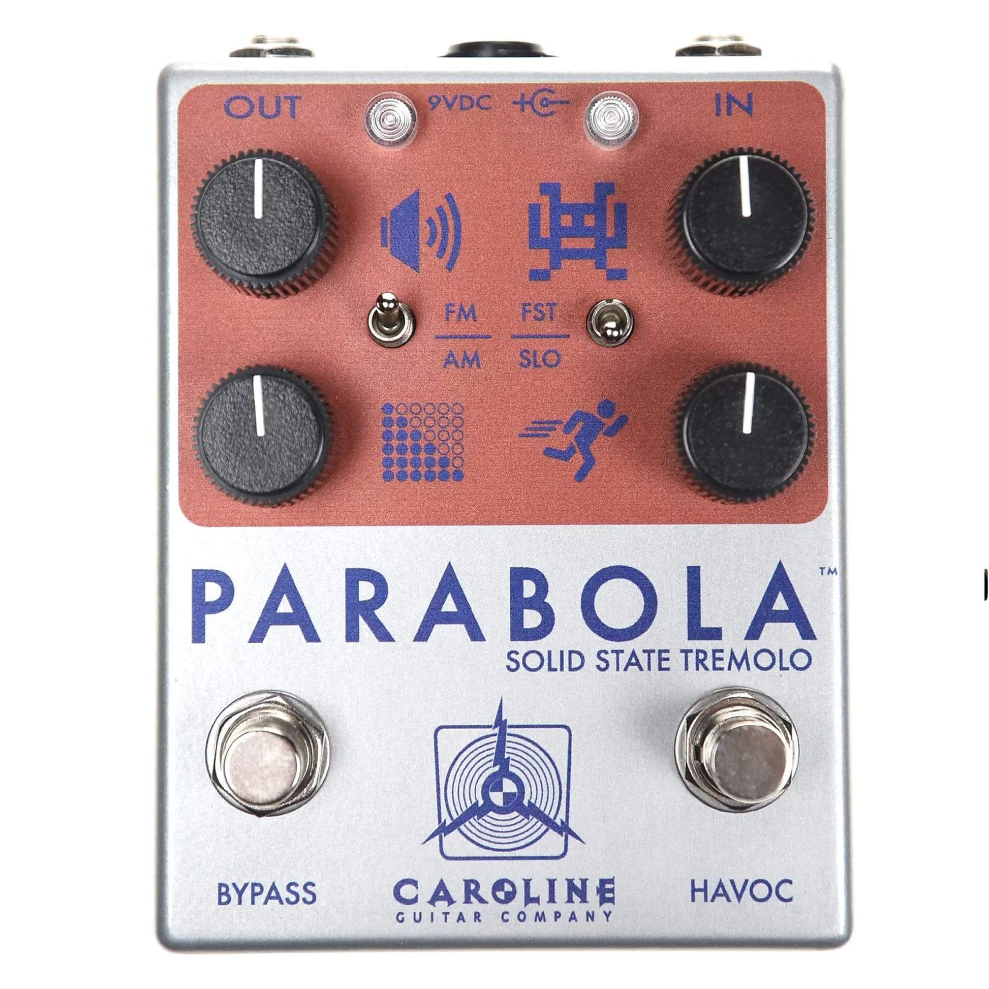 Caroline Parabola Solid State Tremolo Throwback Can Limited Edition Bundle w/ Truetone 1 Spot Space Saving 9v Adapter Effects and Pedals / Tremolo and Vibrato