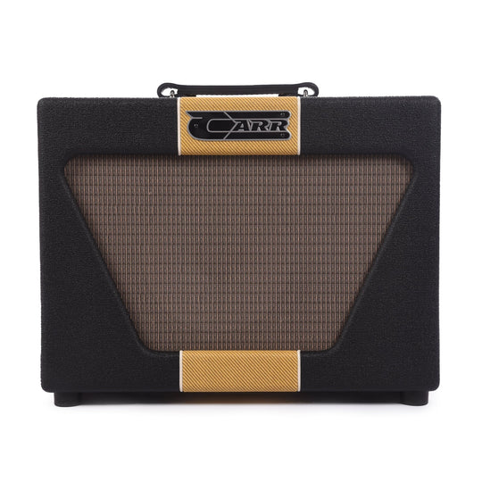 Carr Super Bee 1x10 Combo Amp w/Reverb & Attenuator Black w/ Tweed Stripe