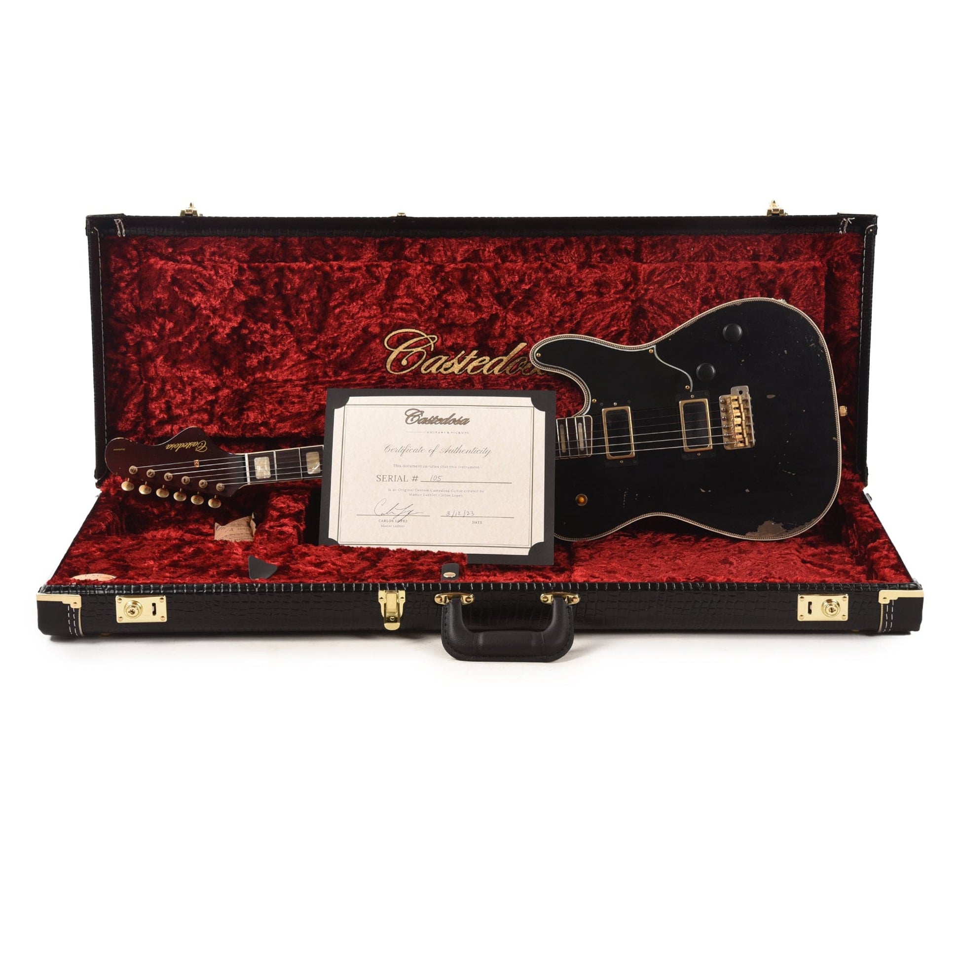 Castedosa Marianna Custom Aged Black w/Brazilian Rosewood Fingerboard & Novak Black Foil Pickups