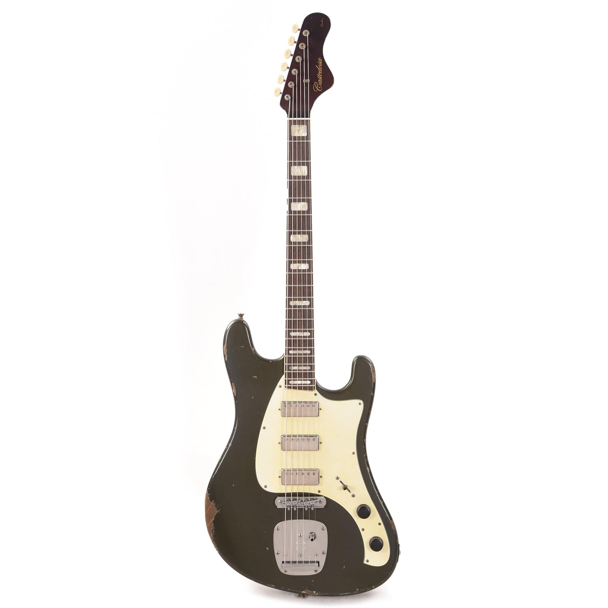 Castedosa Conchers Baritone Aged Charcoal Frost w/Parchment Pickguard Electric Guitars / Baritone