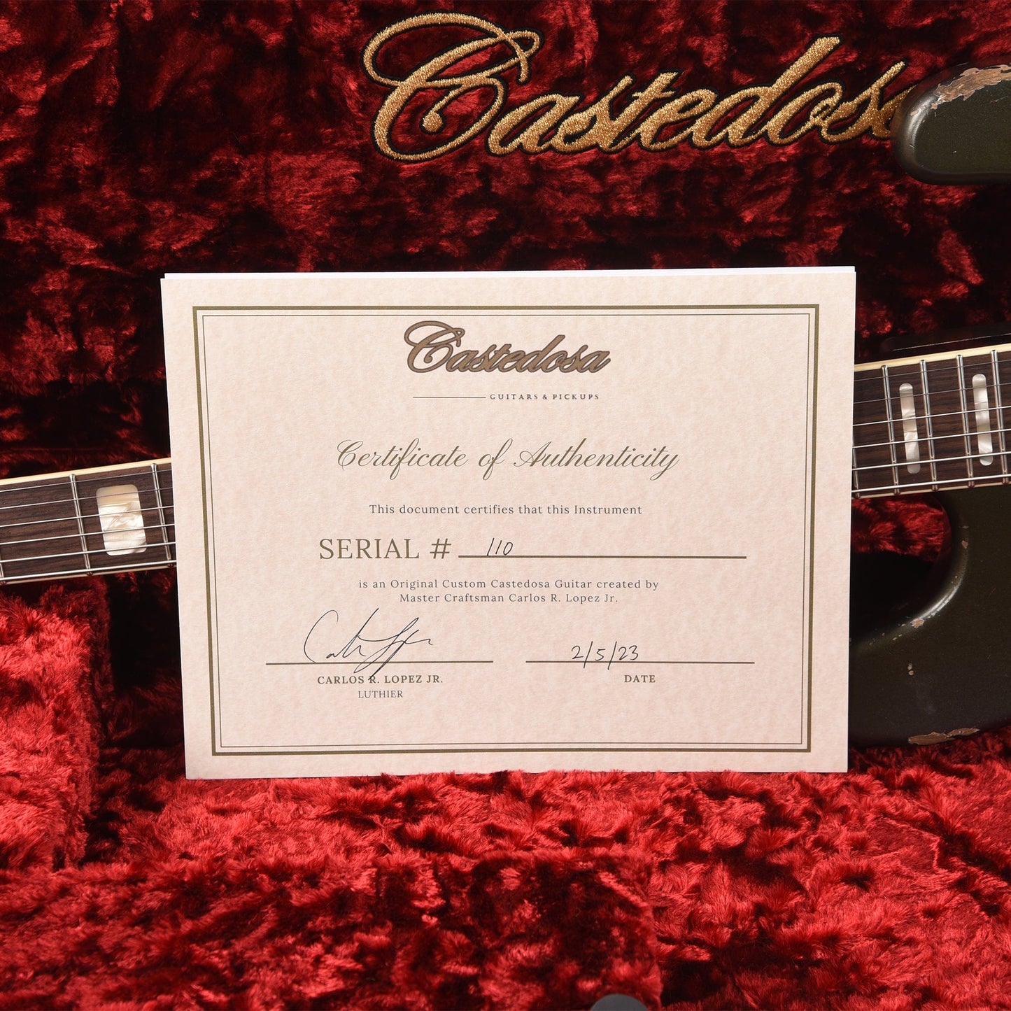 Castedosa Conchers Baritone Aged Charcoal Frost w/Parchment Pickguard Electric Guitars / Baritone