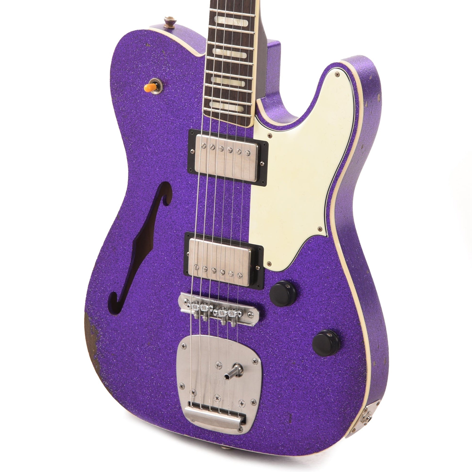 Castedosa Marianna Semi-Hollow Aged Purple Sparkle w/Dove Half Guard Electric Guitars / Semi-Hollow