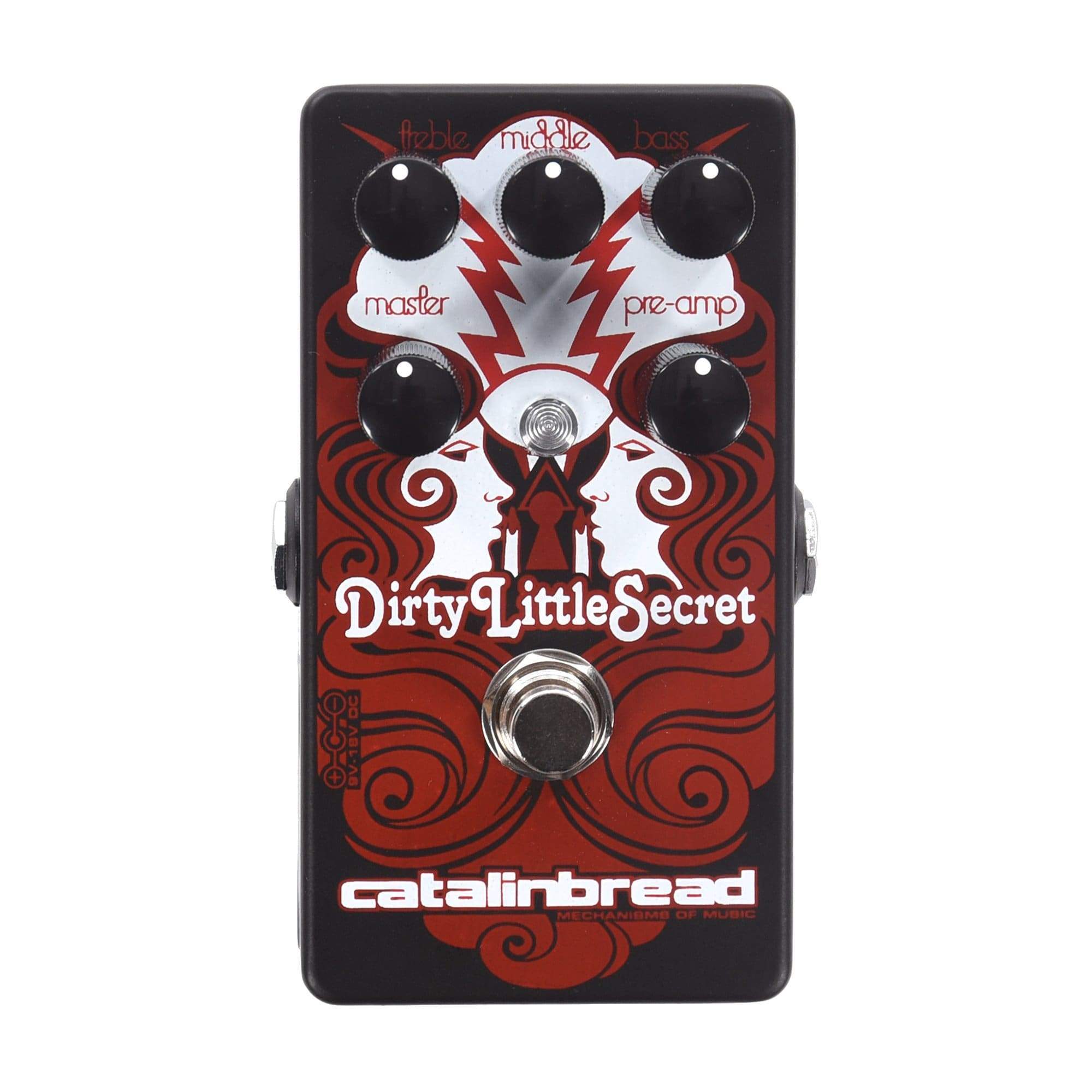Catalinbread Dirty Little Secret Marshall-Style Overdrive MKIII Red on Flat Black Effects and Pedals / Overdrive and Boost