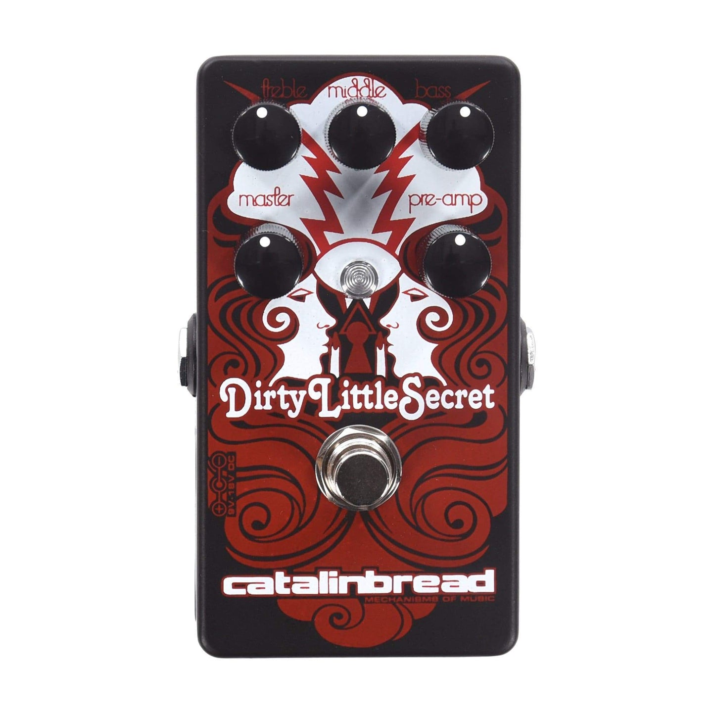 Catalinbread Dirty Little Secret Marshall-Style Overdrive MKIII Red on Flat Black Effects and Pedals / Overdrive and Boost