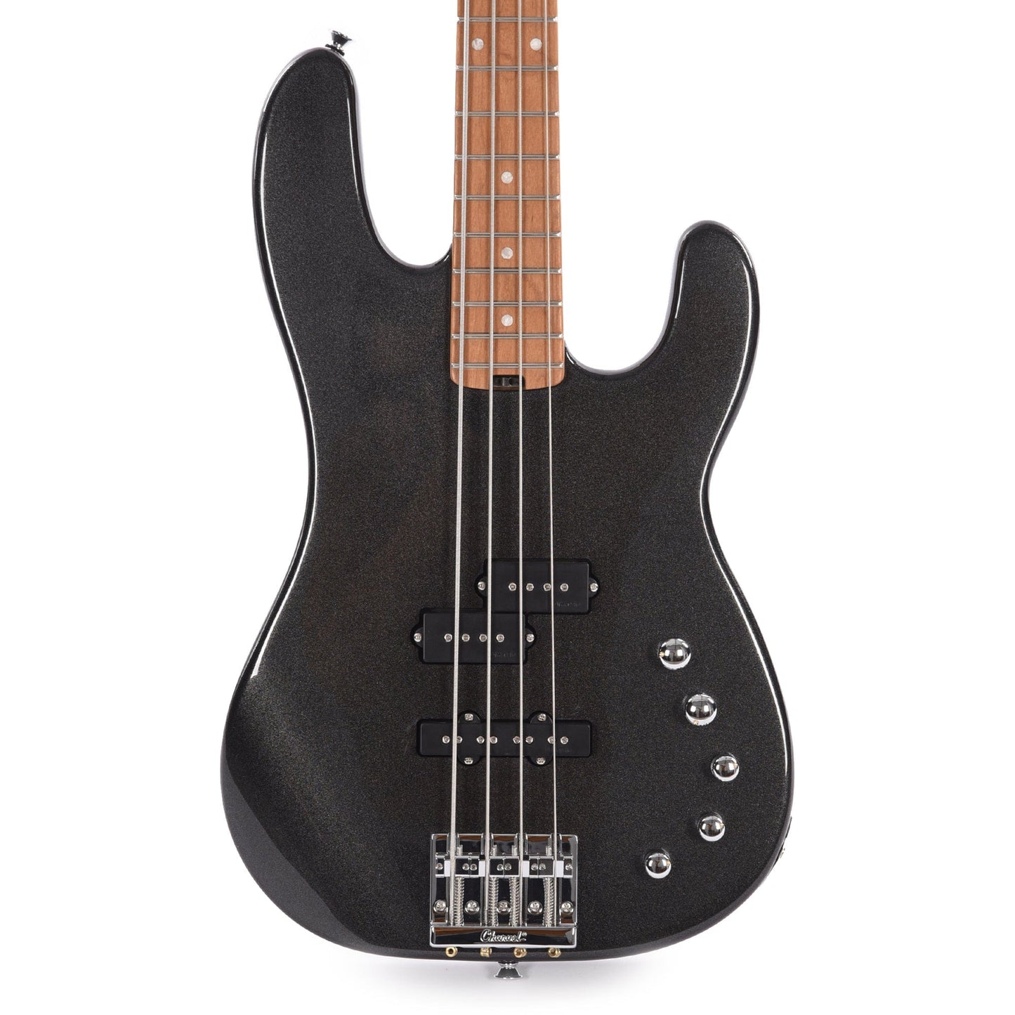 Charvel Pro-Mod Bass San Dimas  PJ IV Carmelized Maple Metallic Black Bass Guitars / 4-String
