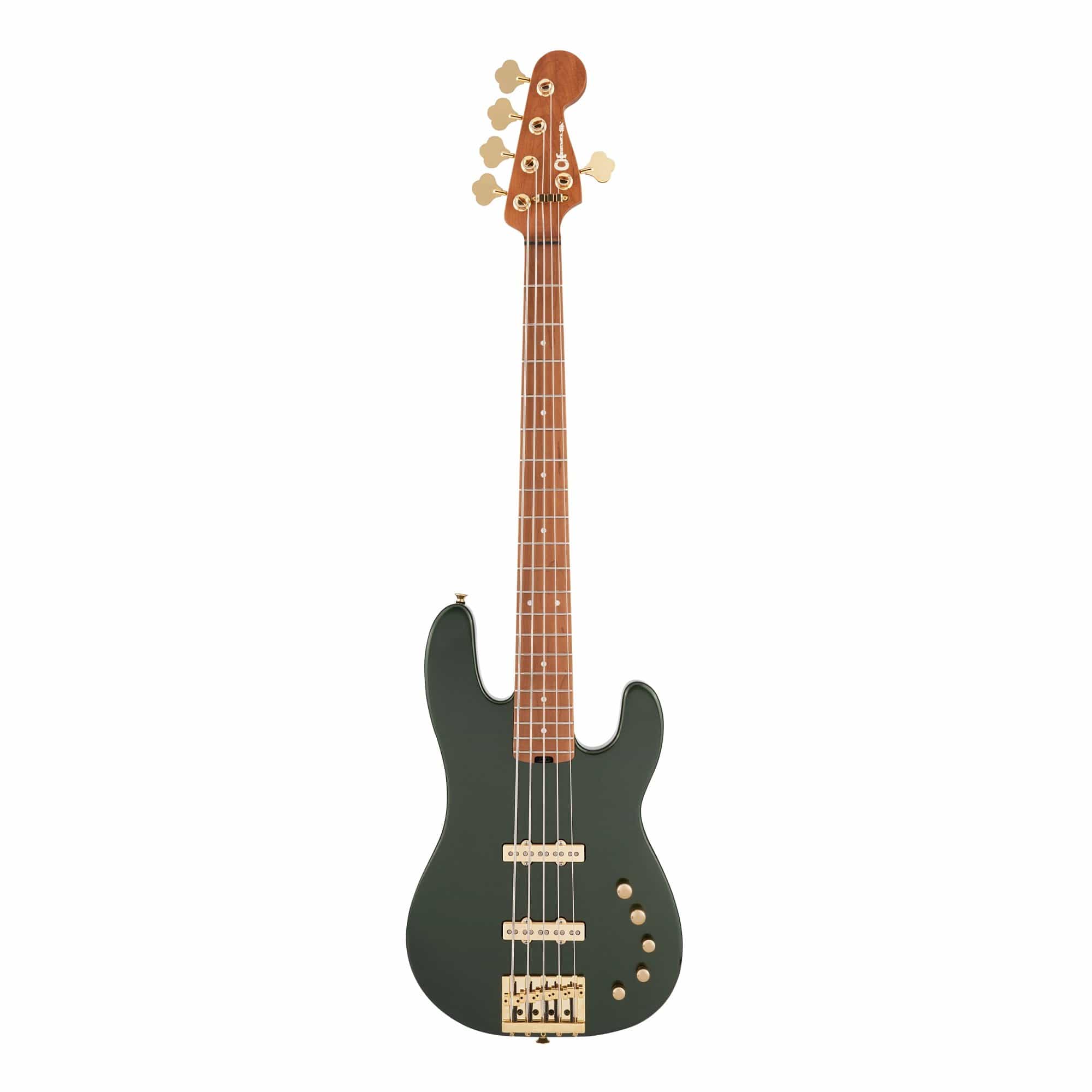 Charvel Pro-Mod San Dimas Bass JJ V Lambo Green Metallic Bass Guitars / 5-String or More