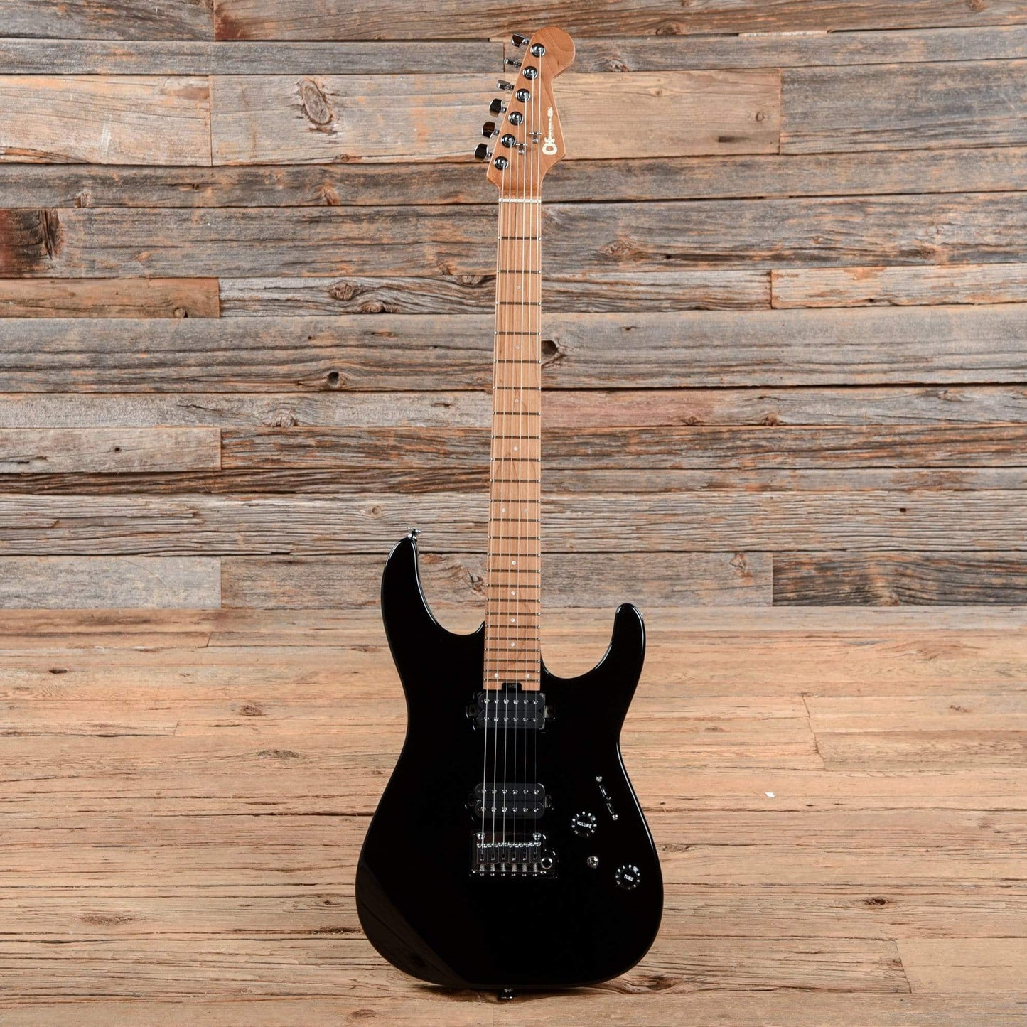 Charvel Pro-Mod DK24 HH 2PT CM Gloss Black Electric Guitars / Solid Body