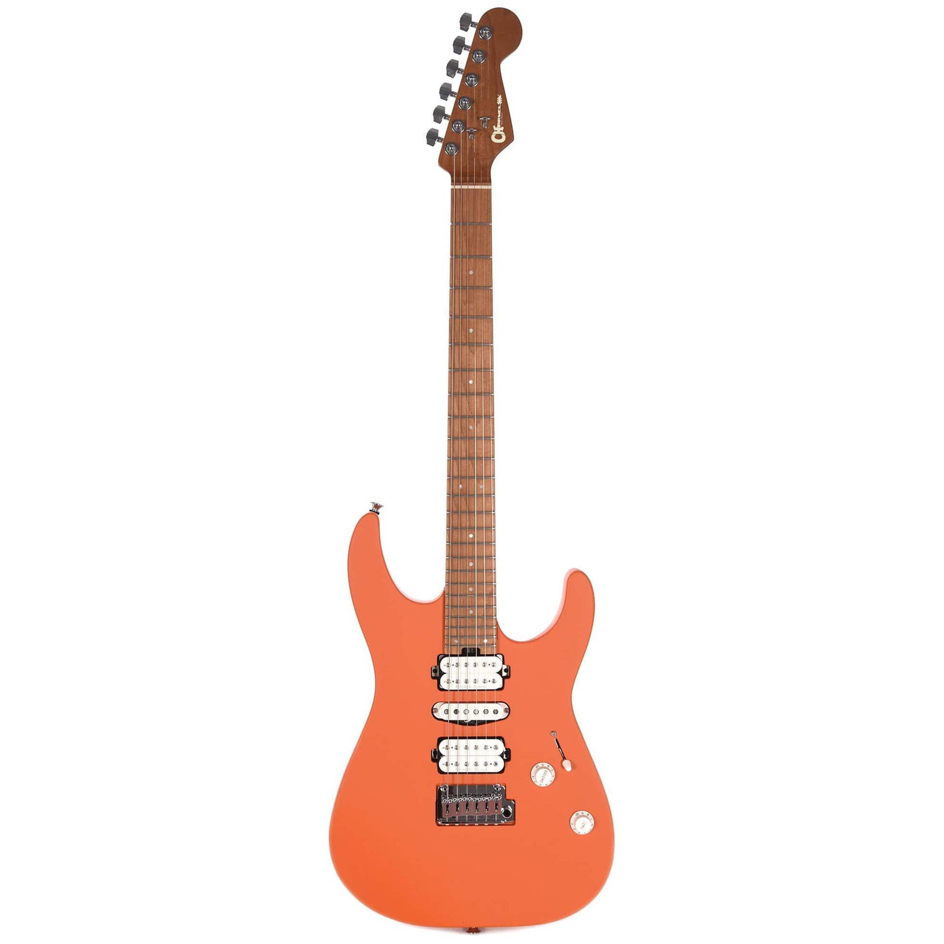 Charvel Pro-Mod DK24 HSH 2PT CM Satin Orange Crush Electric Guitars / Solid Body
