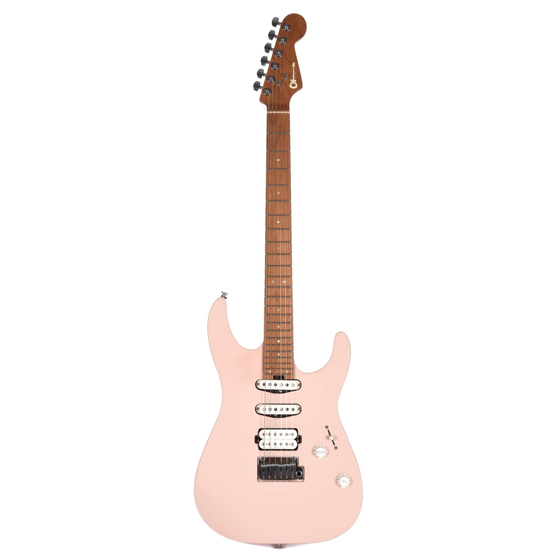 Charvel Pro-Mod DK24 HSS 2PT CM Satin Shell Pink Electric Guitars / Solid Body