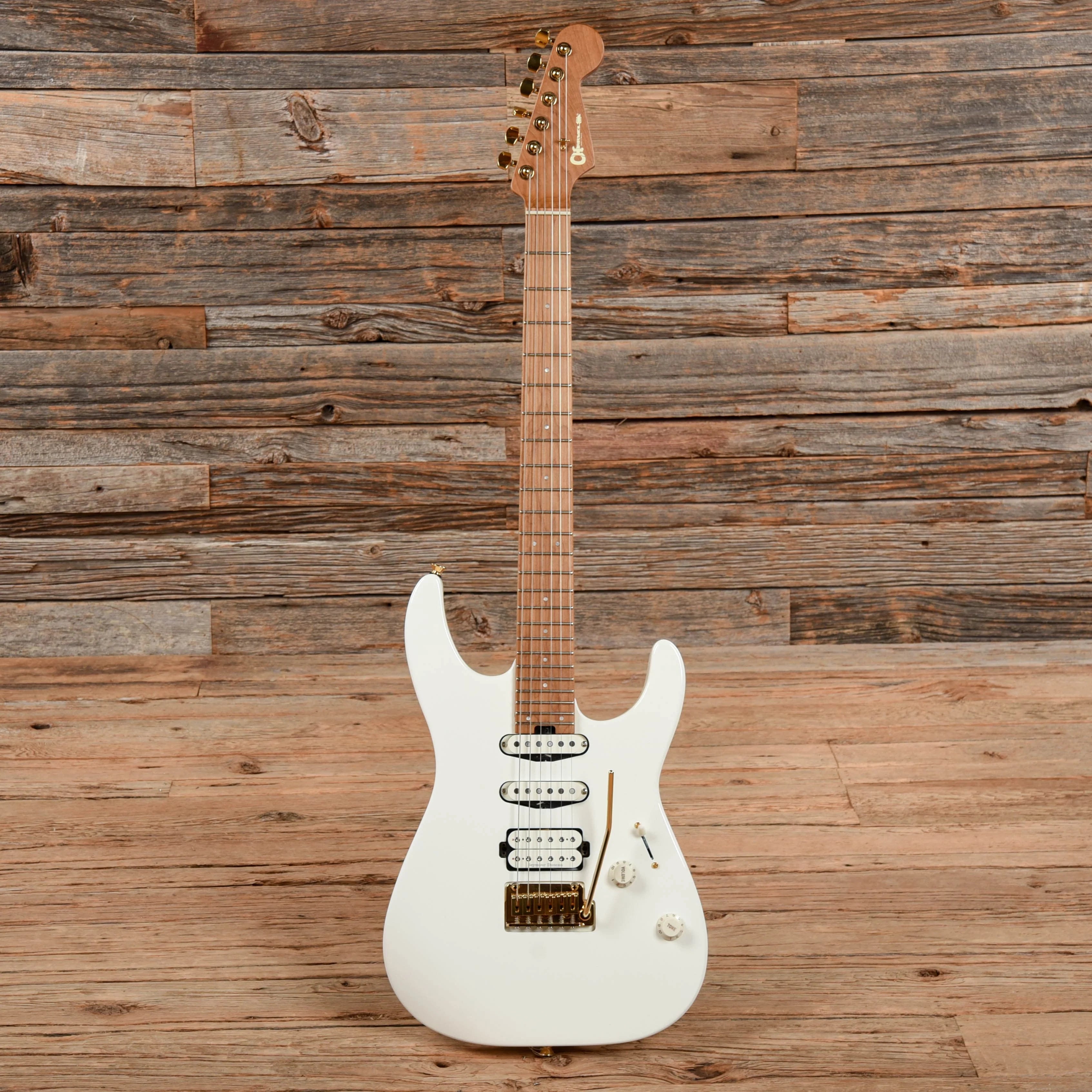Charvel Pro-Mod DK24 HSS 2PT CM Snow White Electric Guitars / Solid Body