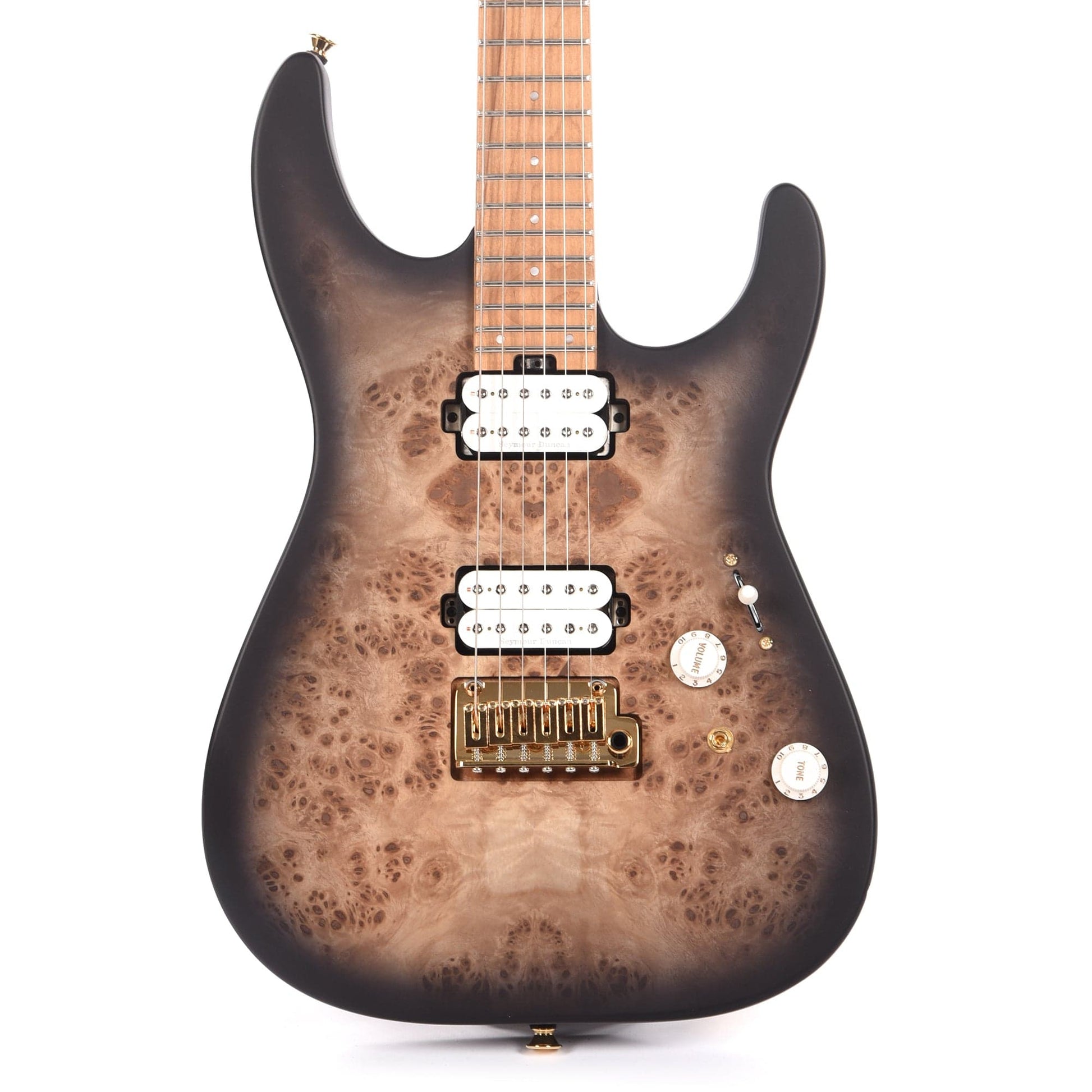 Charvel Pro-Mod DK24P HH 2PT Satin Trans Black Burst Gold Hardware Electric Guitars / Solid Body