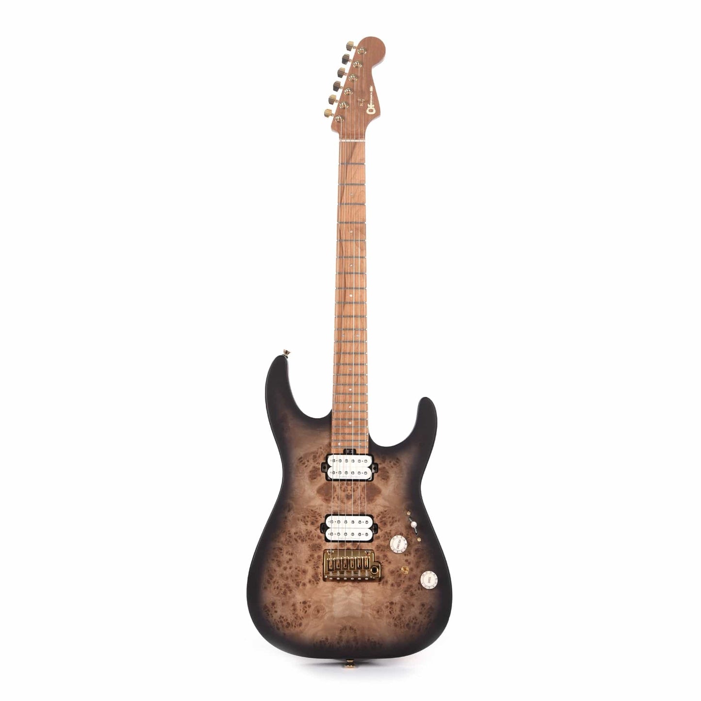 Charvel Pro-Mod DK24P HH 2PT Satin Trans Black Burst Gold Hardware Electric Guitars / Solid Body