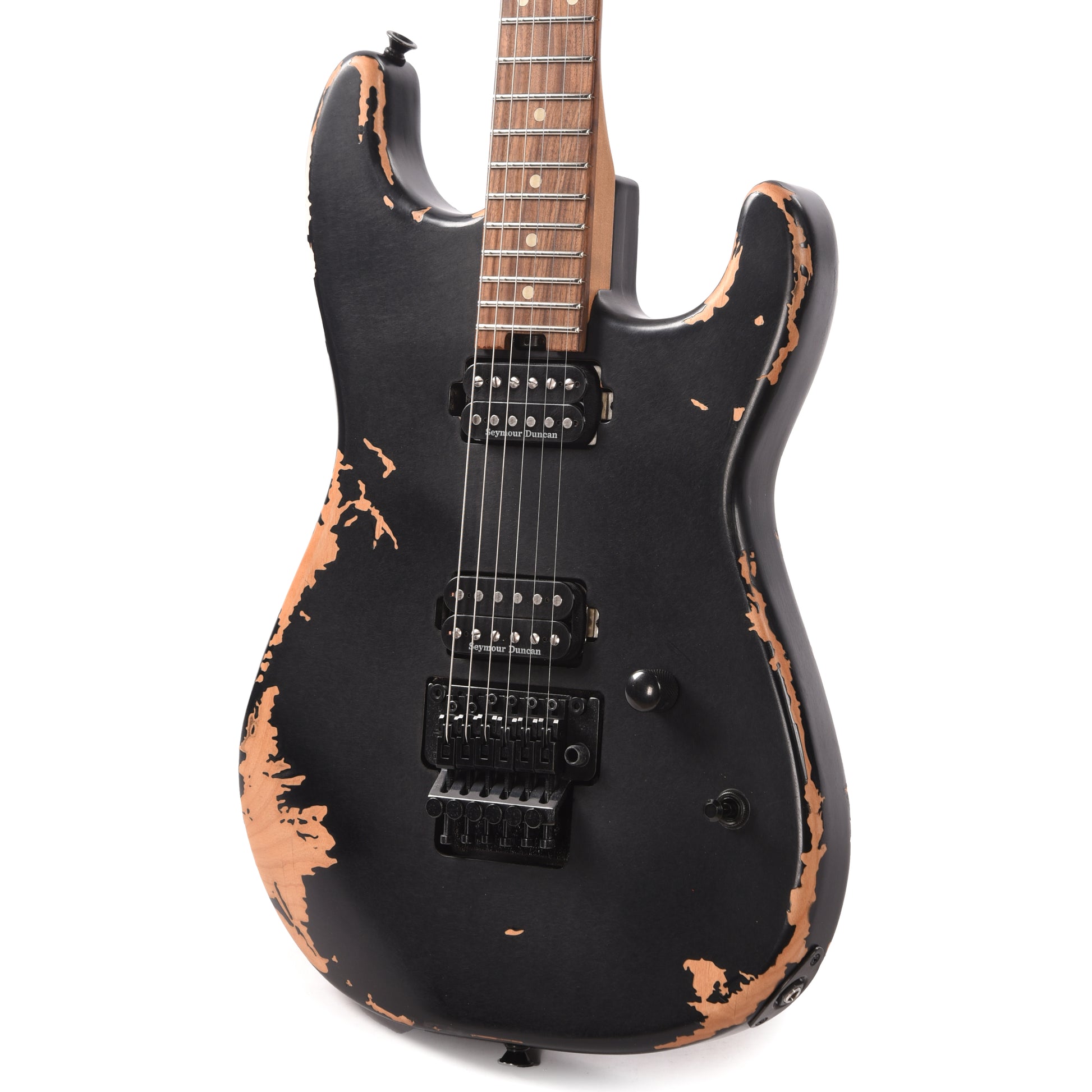 Charvel Pro-Mod Relic San Dimas Style 1 HH FR PF Weathered Black Electric Guitars / Solid Body