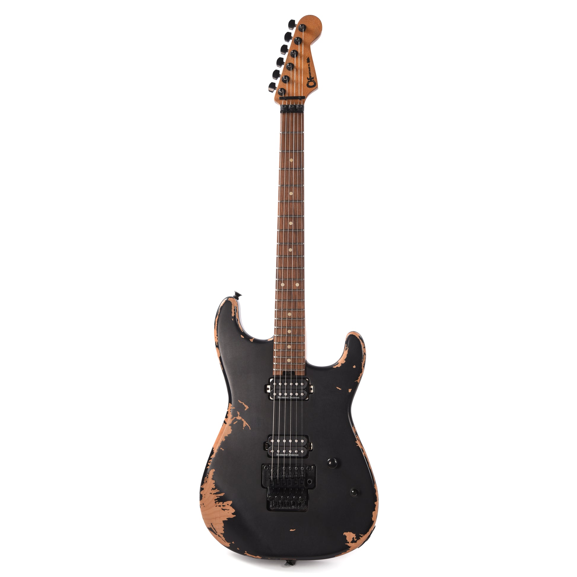 Charvel Pro-Mod Relic San Dimas Style 1 HH FR PF Weathered Black Electric Guitars / Solid Body