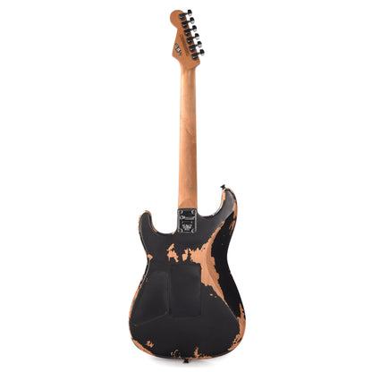 Charvel Pro-Mod Relic San Dimas Style 1 HH FR PF Weathered Black Electric Guitars / Solid Body