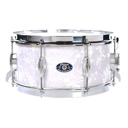 Chicago Drum & Restoration 6.5x14 LTD Chicago King Maple Snare Drum Blue White Marine Pearl w/NOS Slingerland Shell & Hoops Drums and Percussion / Acoustic Drums / Snare