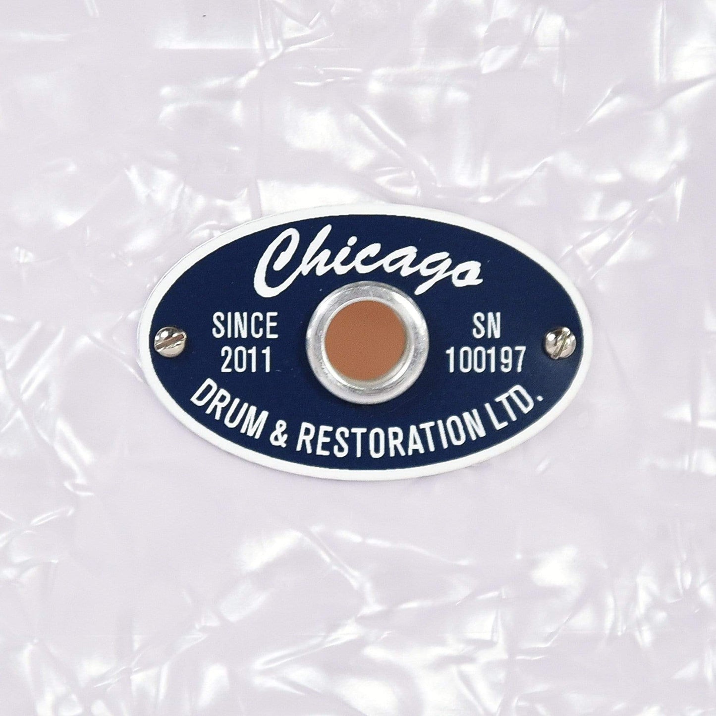 Chicago Drum & Restoration 6.5x14 LTD Chicago King Maple Snare Drum Blue White Marine Pearl w/NOS Slingerland Shell & Hoops Drums and Percussion / Acoustic Drums / Snare