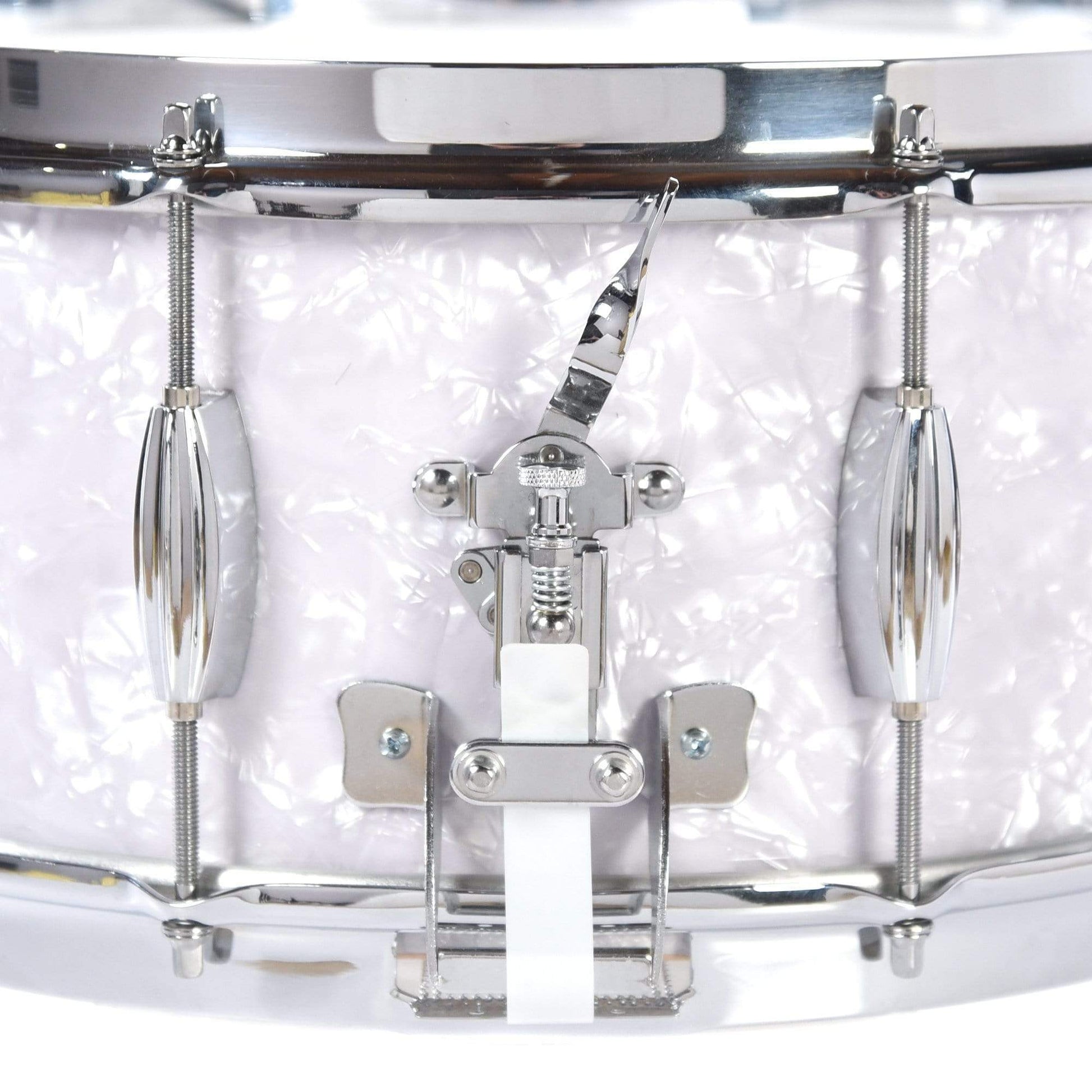 Chicago Drum & Restoration 6.5x14 LTD Chicago King Maple Snare Drum Blue White Marine Pearl w/NOS Slingerland Shell & Hoops Drums and Percussion / Acoustic Drums / Snare