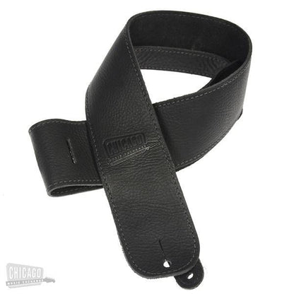 Chicago Music Exchange Logo Leather Strap Black Accessories / Straps
