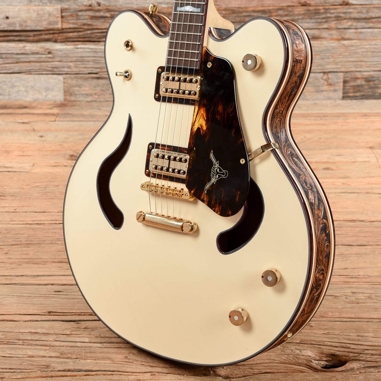 Custom Shop Gonzalo Madrigal Masterbuilt Longhorn Falcon Antique White 2020 Electric Guitars / Semi-Hollow