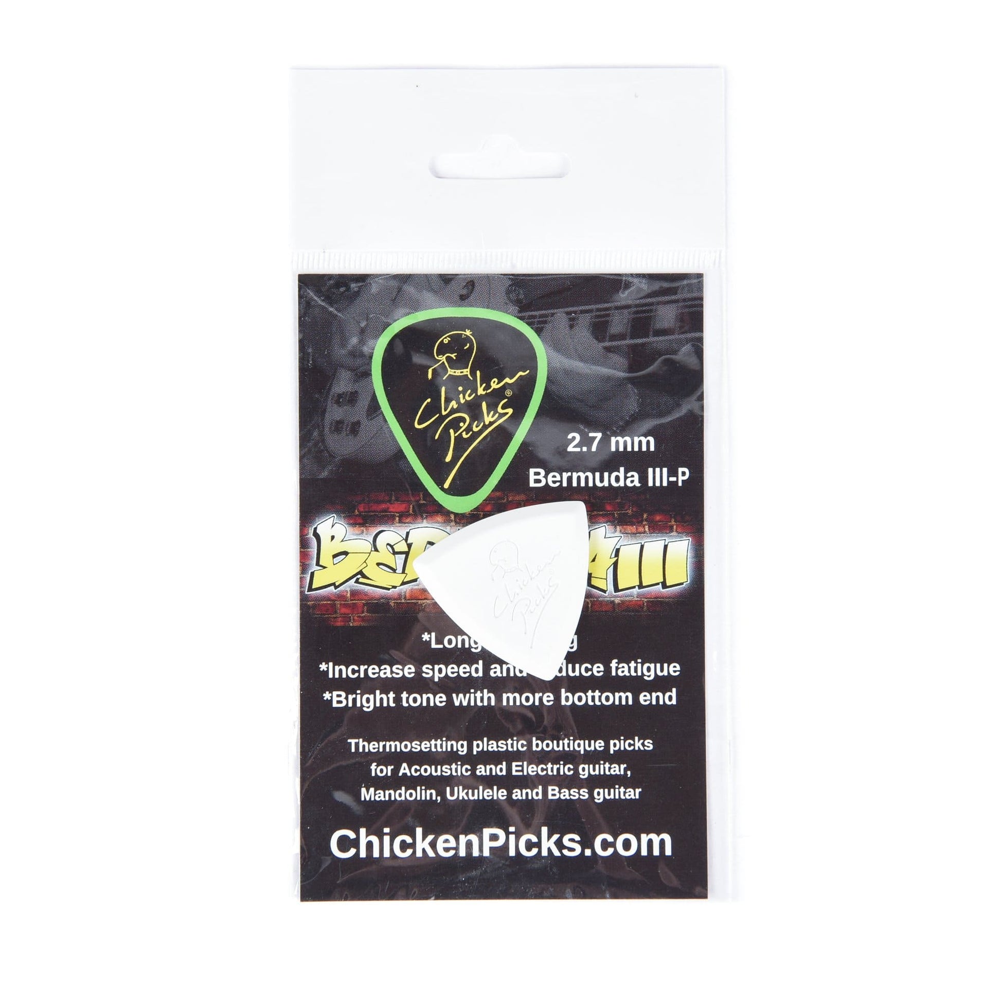 ChickenPicks Bermuda III 2.7mm Guitar Pick 3 Pack Bundle Accessories / Picks