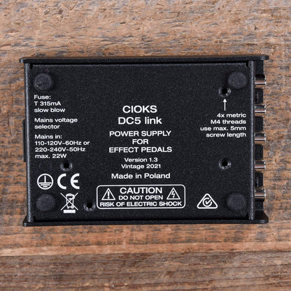 CIOKS DC5 Link 5 Isolated Outlets, 9, 12 and 18v DC Power Supply Effects and Pedals / Pedalboards and Power Supplies