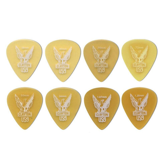 Clayton Ultem Gold Tortoise Guitar Picks Standard .72MM (12) Accessories / Picks