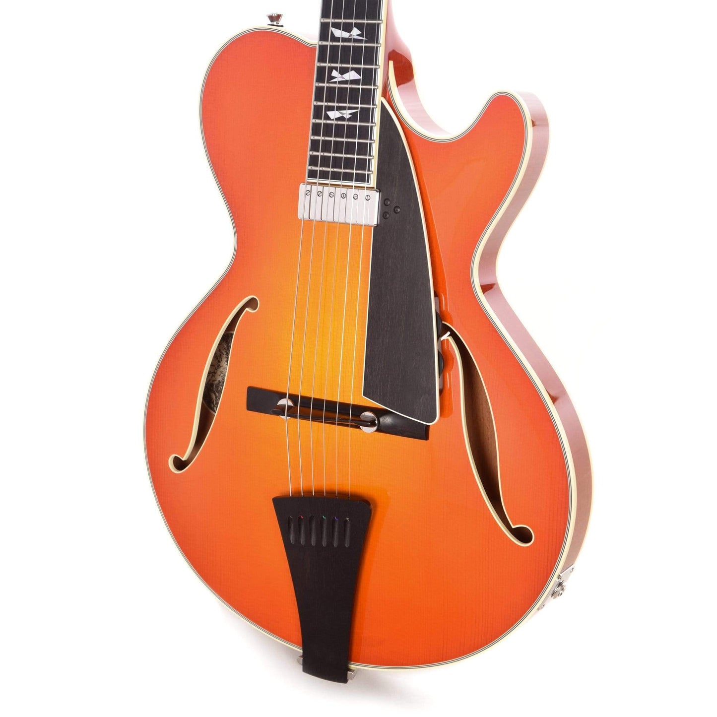 Collings City Limits Jazz Archtop Tangerine Sunburst w/Broken Glass Inlays & Lollar Johnny Smith Mini-Humbucker Electric Guitars / Archtop