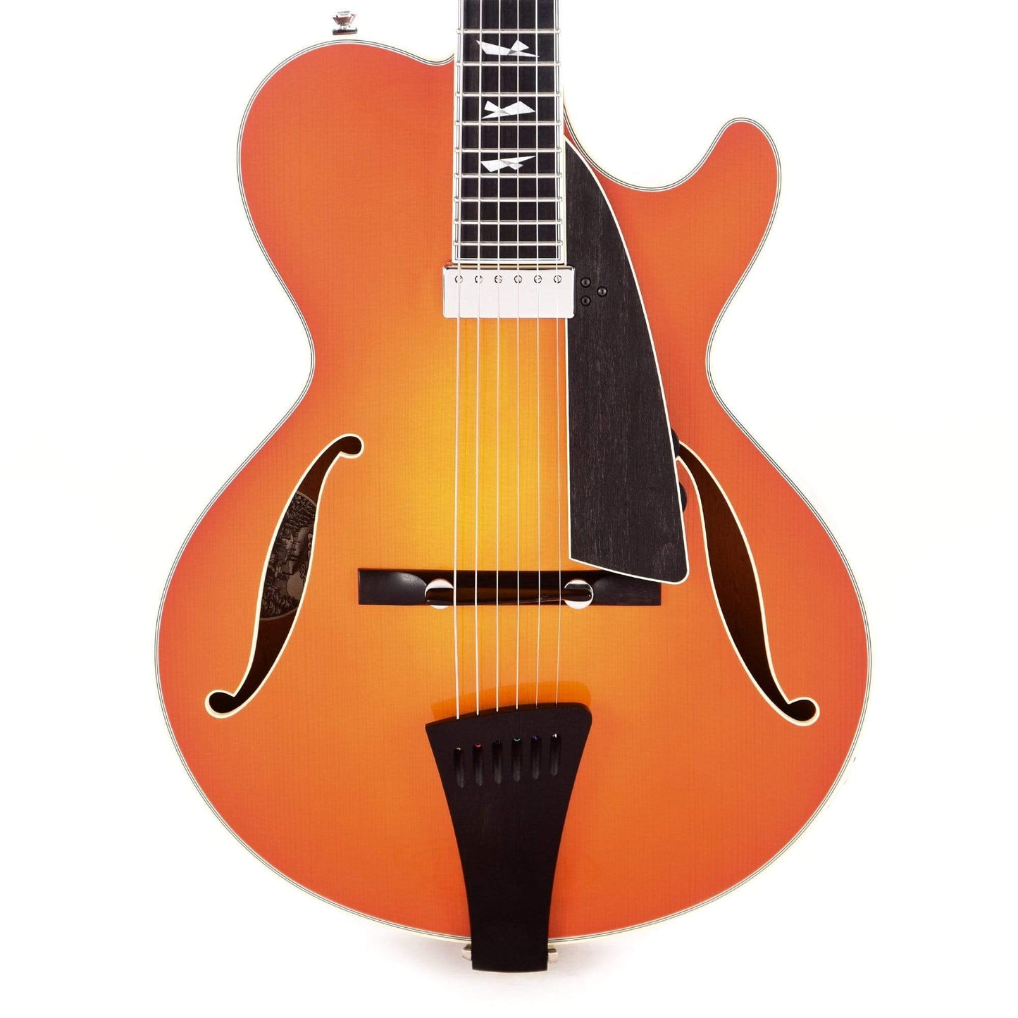 Collings City Limits Jazz Archtop Tangerine Sunburst w/Broken Glass Inlays & Lollar Johnny Smith Mini-Humbucker Electric Guitars / Archtop