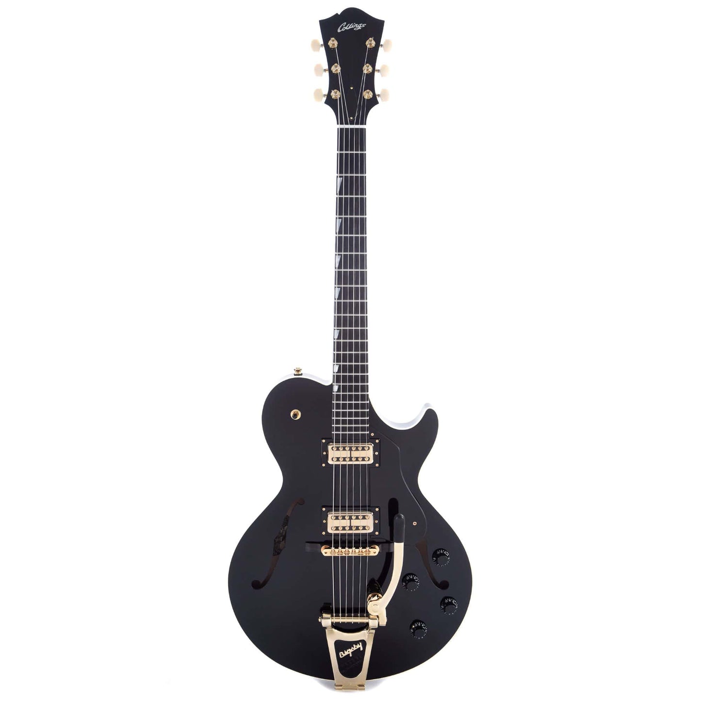 Collings Statesman LC Jet Black w/Black Pickguard, Gold Hardware, & Bigsby Electric Guitars / Hollow Body