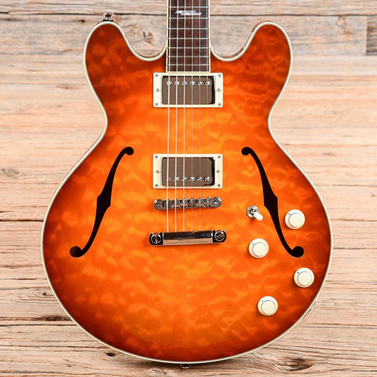 Collings I-35 Deluxe Iced Tea Sunburst Quilt Top Electric Guitars / Semi-Hollow