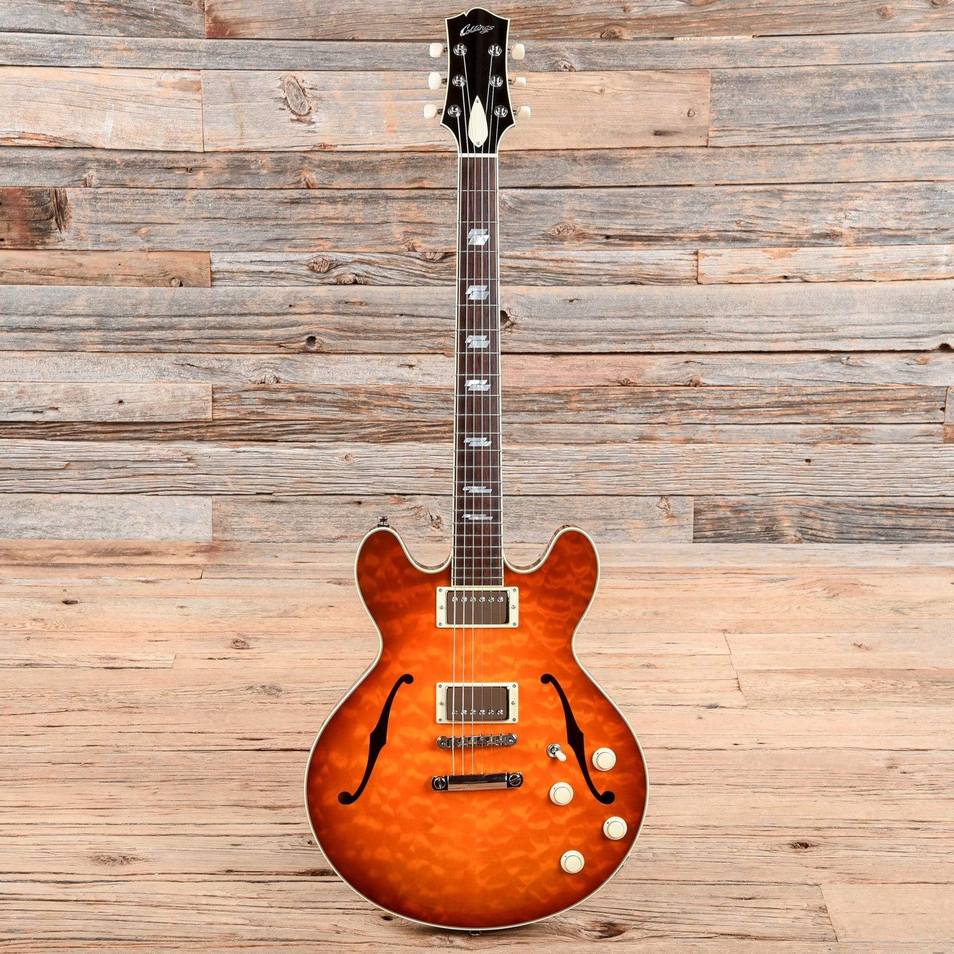 Collings I-35 Deluxe Iced Tea Sunburst Quilt Top Electric Guitars / Semi-Hollow