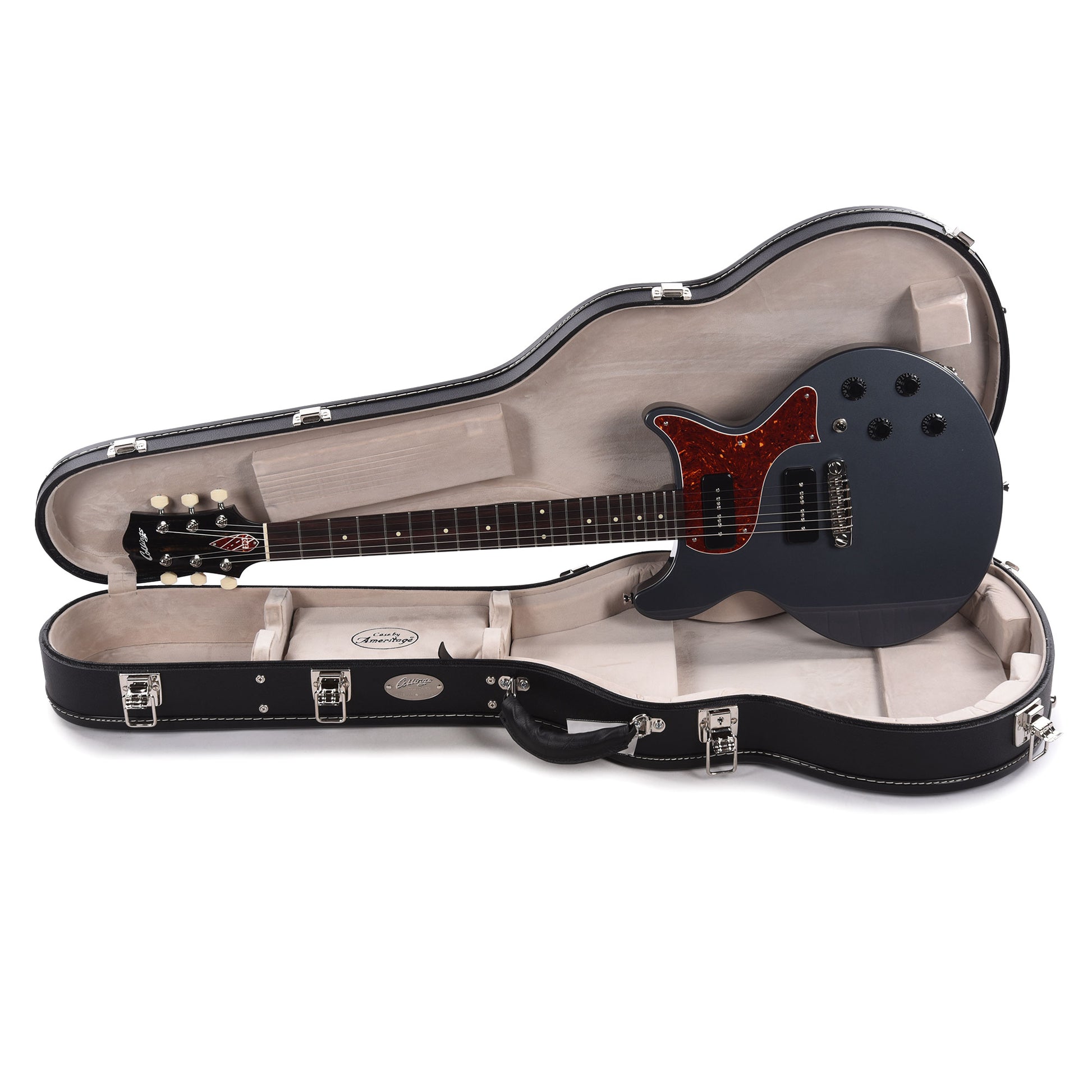 Collings 290 DC Charcoal Frost w/Schaller Signum Bridge & Tortoise Pickguard Electric Guitars / Solid Body