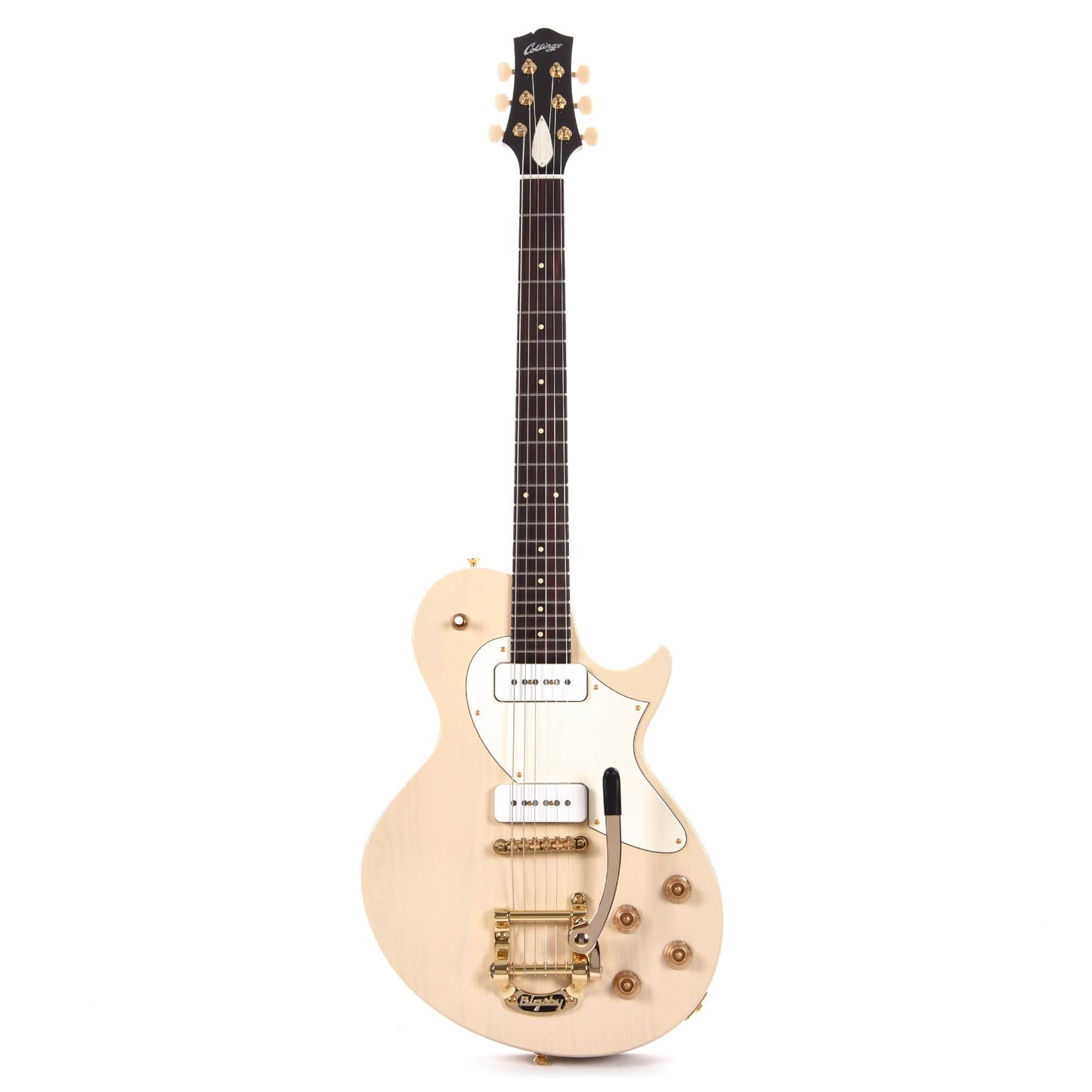 Collings 360 Limited Ash Warm White Flamed Neck w/Gold Hardware, Bigsby, & Lollar P90s Electric Guitars / Solid Body