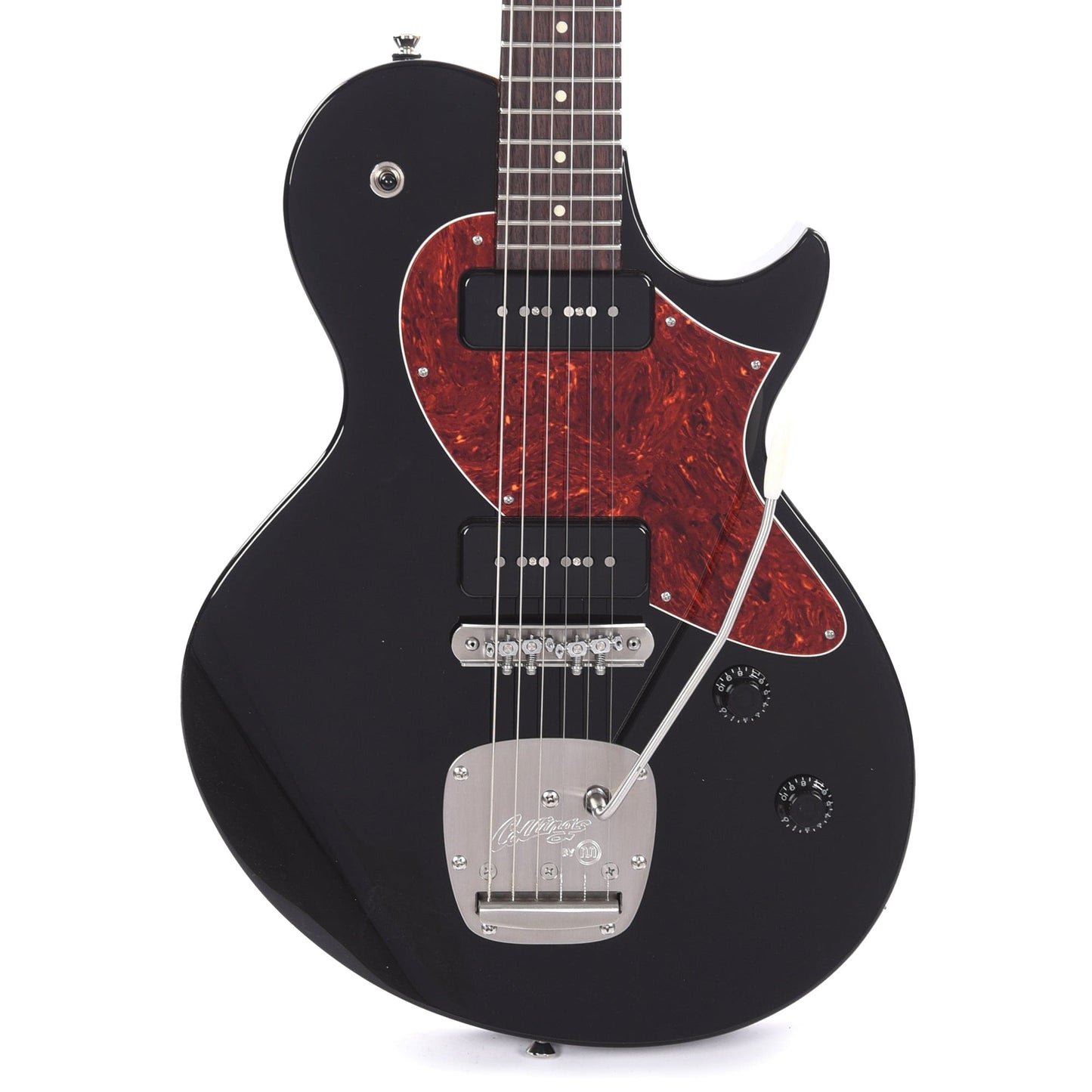Collings 360 LT Jet Black w/Flame Maple Neck & Tortoise Pickguard Electric Guitars / Solid Body