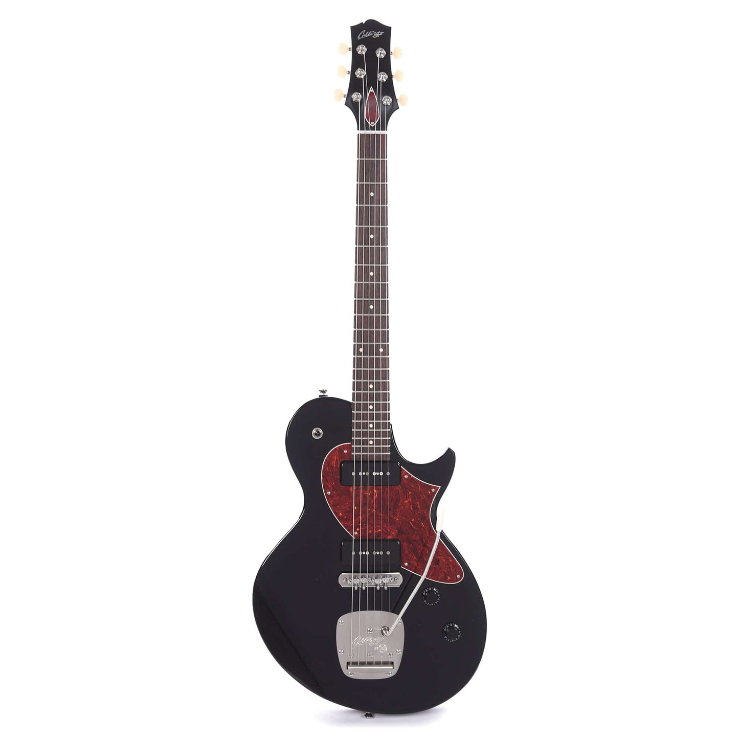 Collings 360 LT Jet Black w/Flame Maple Neck & Tortoise Pickguard Electric Guitars / Solid Body