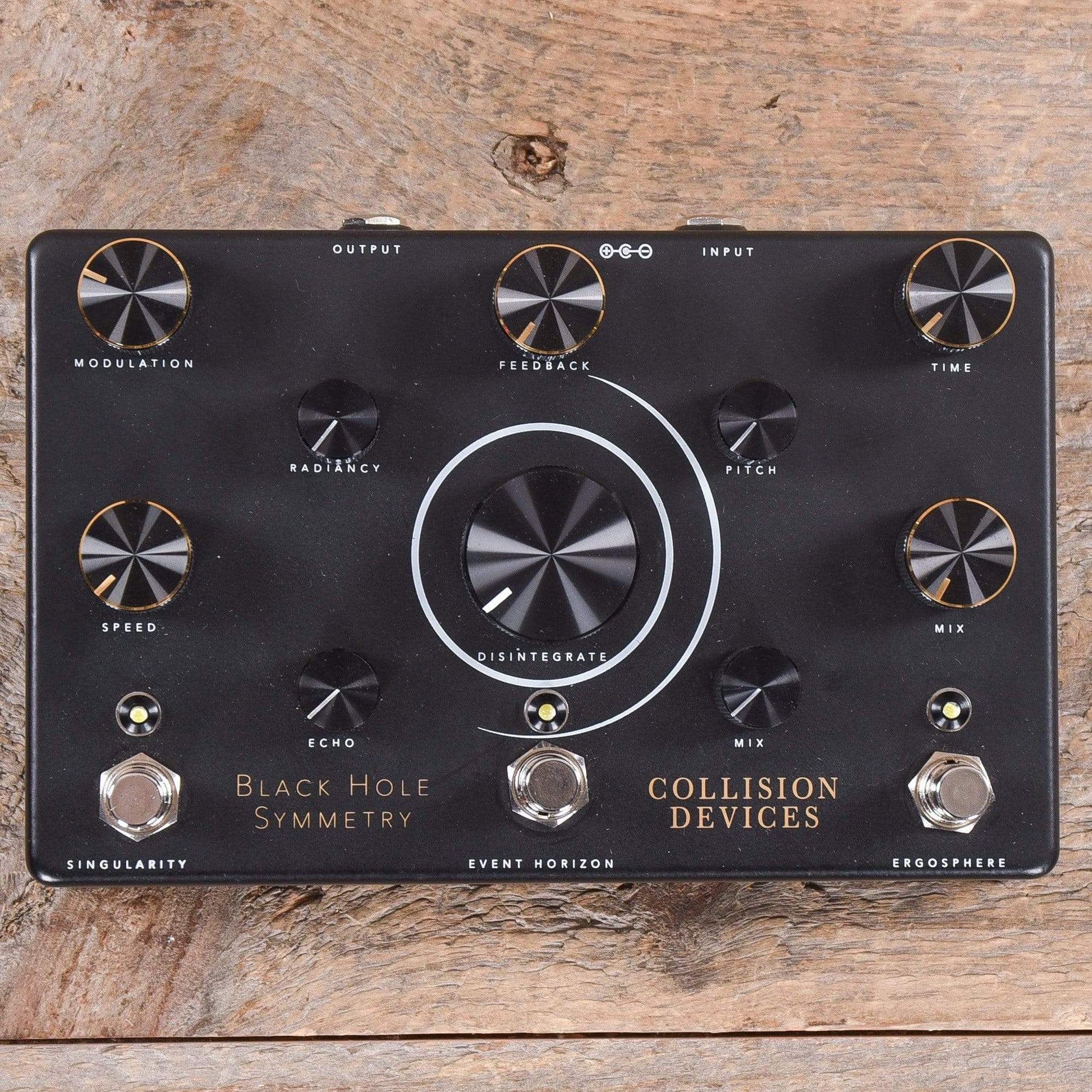 black hole symmetry pedal Collision Devices Black Hole Symmetry Delay Reverb Fuzz – Chicago Music Exchange