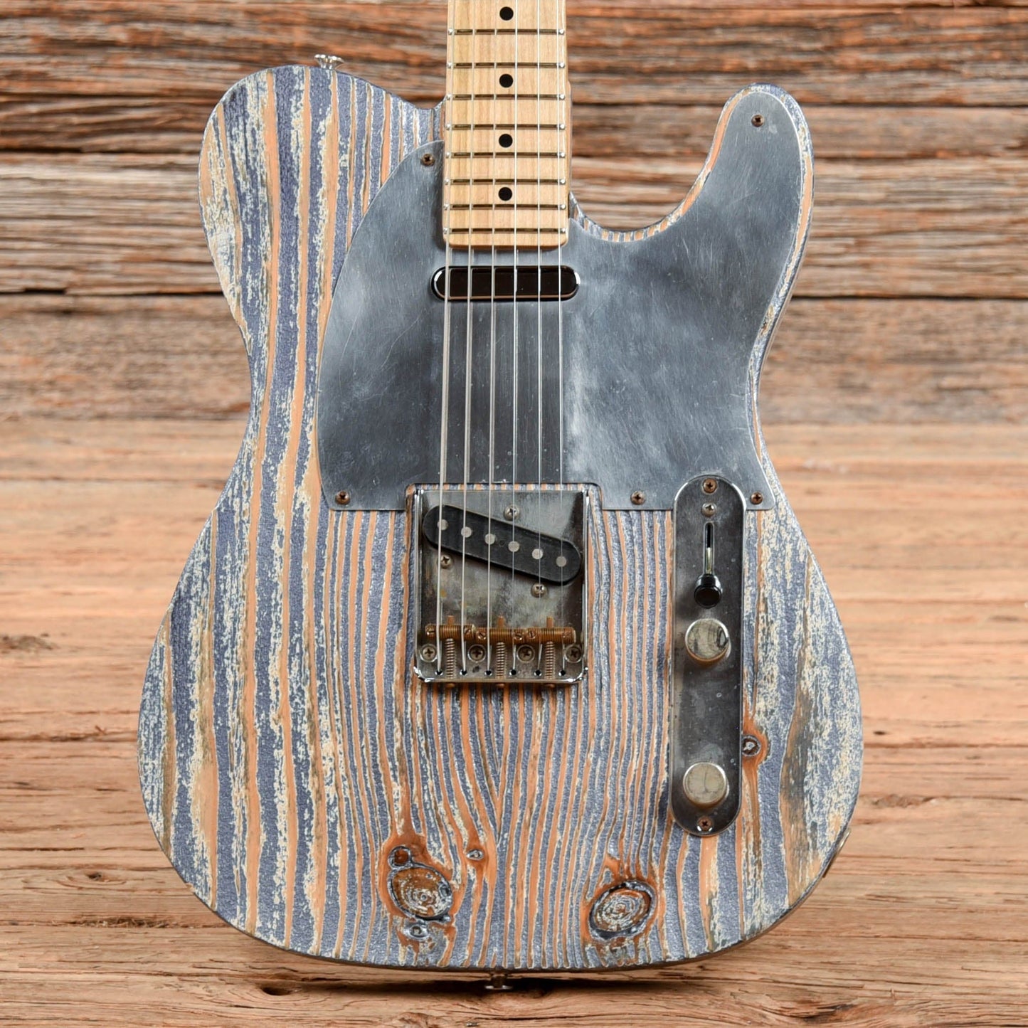 Coop Rescue T Worn Blue Electric Guitars / Solid Body