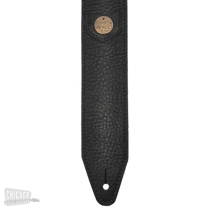 Copperpeace Homerun Guitar Strap - Black Baseball Leather Accessories / Straps