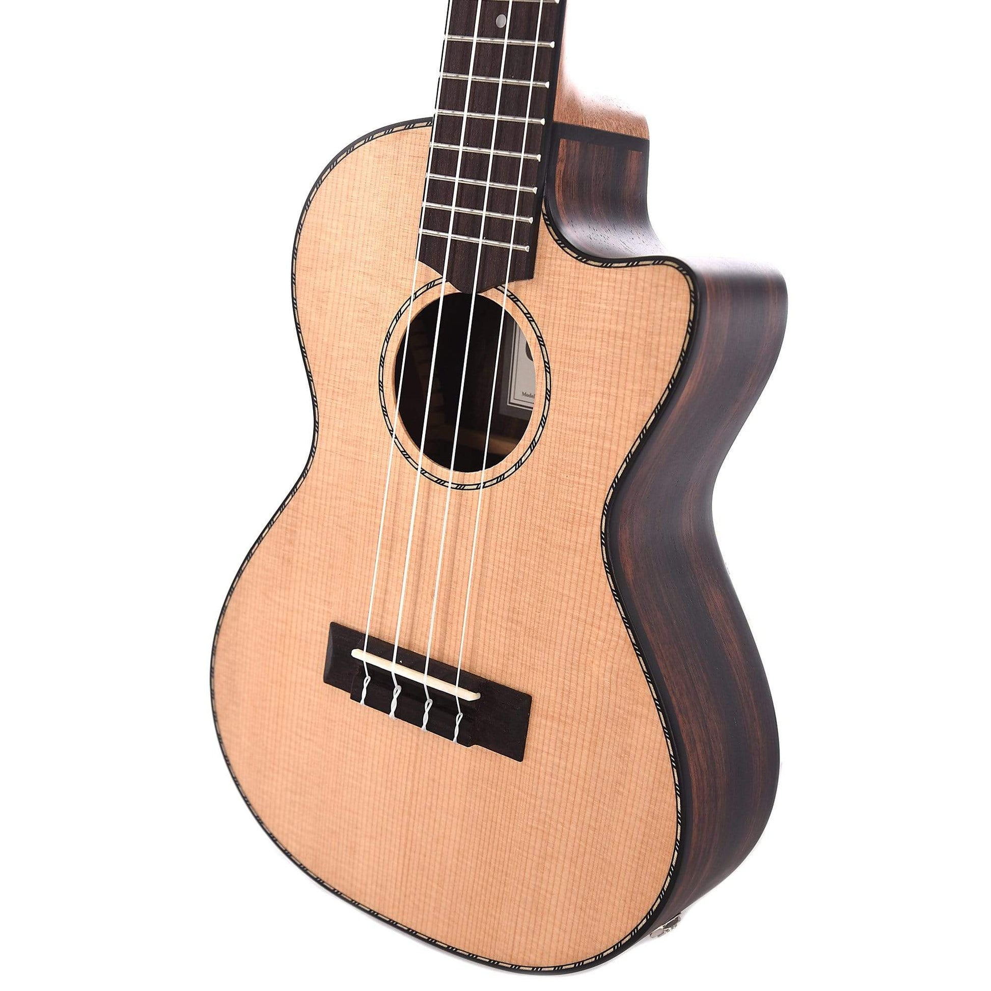 Cordoba 21T-CE Tenor Cutaway Acoustic/Electric Ukulele Exotic Striped Ebony USED Acoustic Guitars / Built-in Electronics
