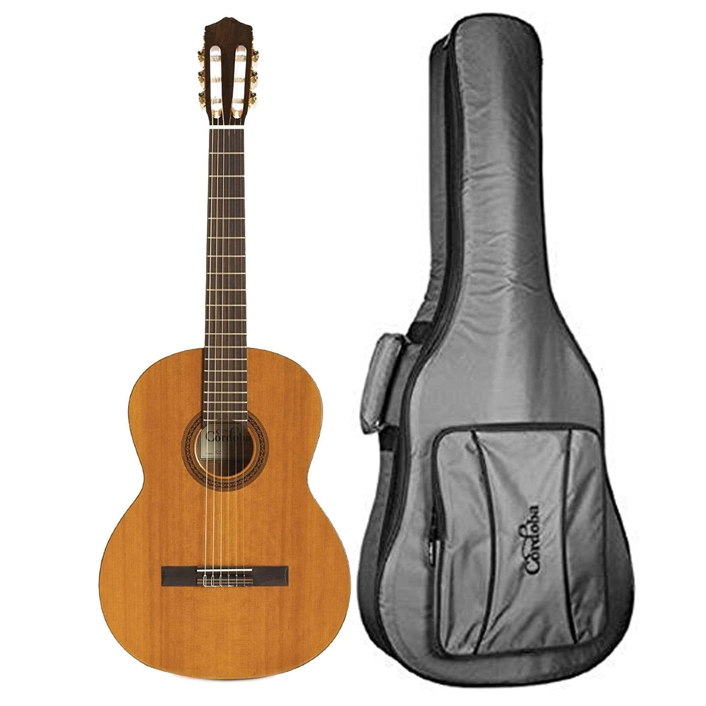 Cordoba C5 Cedar & Mahogany Classical Guitar Bundle w/ Cordoba Classical Guitar Gig Bag Full Size Acoustic Guitars / Classical