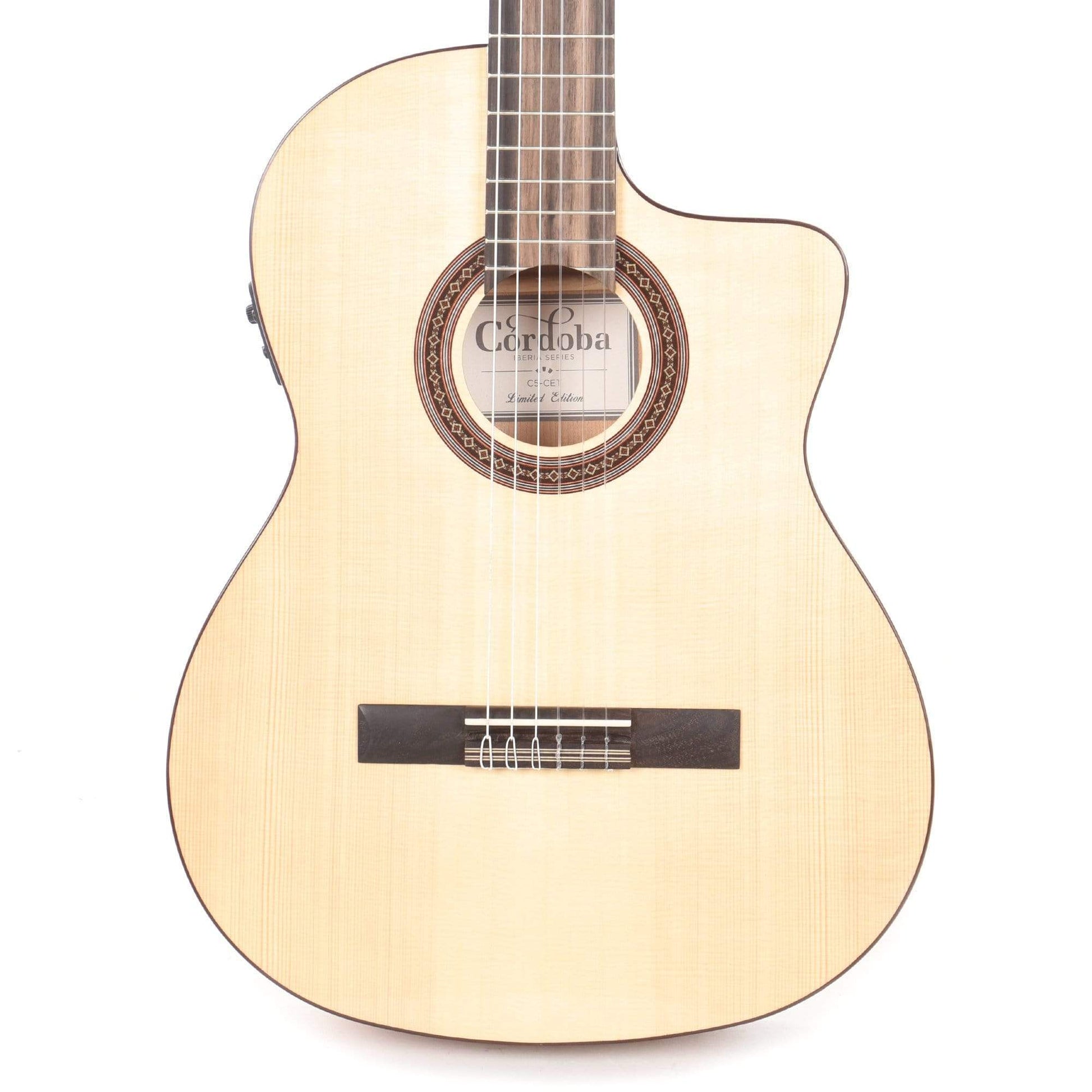 Cordoba C5-CET Limited Engelman Spruce/Spalted Maple Classical Guitar w/Fishman Presys II Pickup & Cutaway Acoustic Guitars / Classical