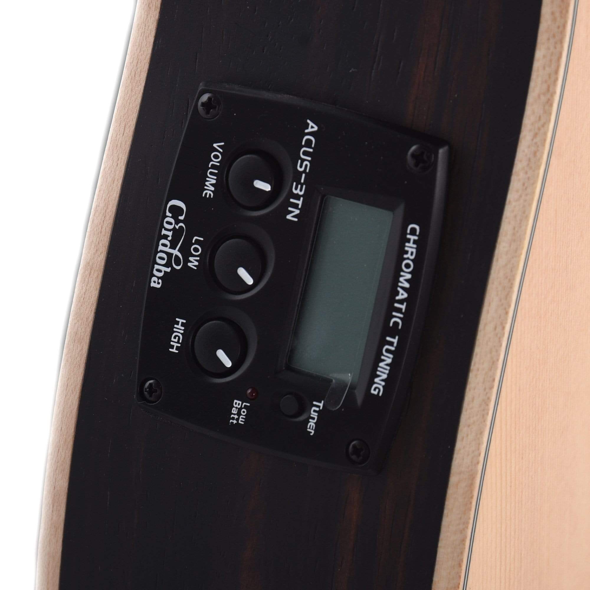 Cordoba Mini II EB-CE Spruce/Striped Ebony w/Pickup & On-Board Tuner Acoustic Guitars / Mini/Travel