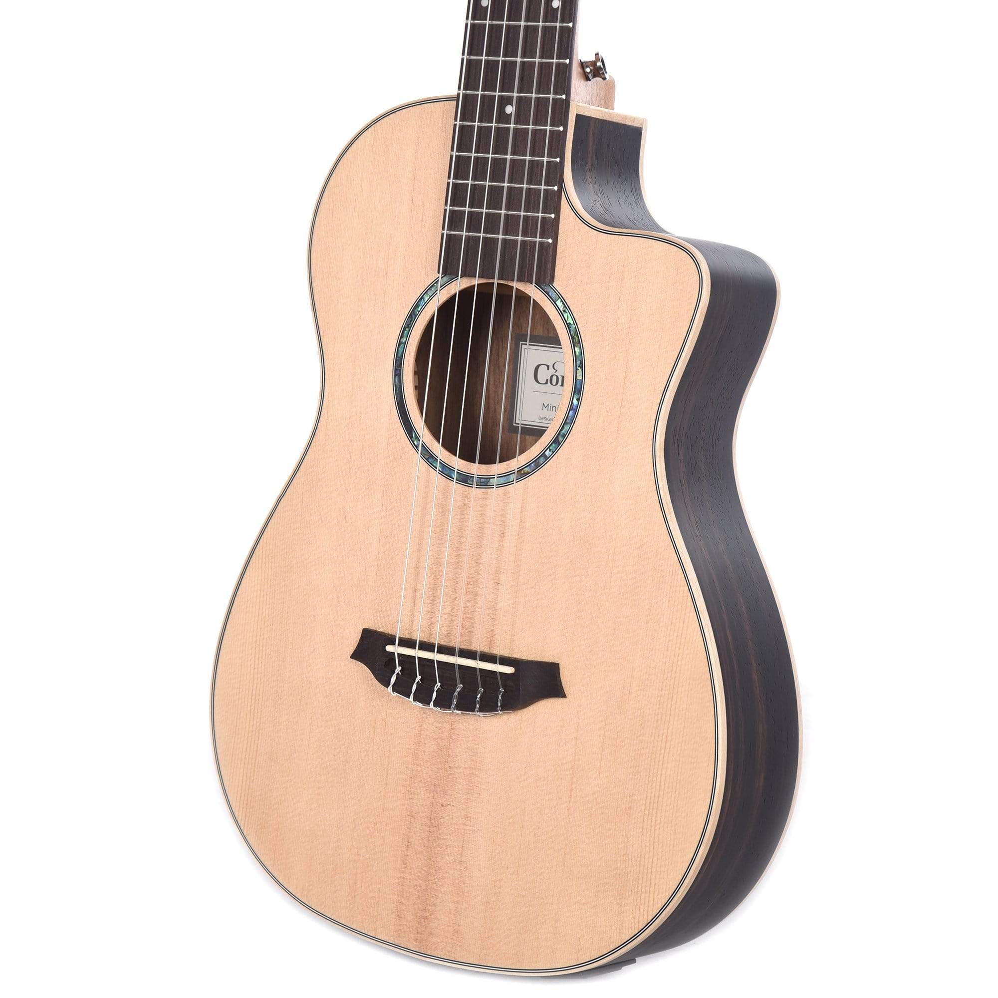 Cordoba Mini II EB-CE Spruce/Striped Ebony w/Pickup & On-Board Tuner Acoustic Guitars / Mini/Travel