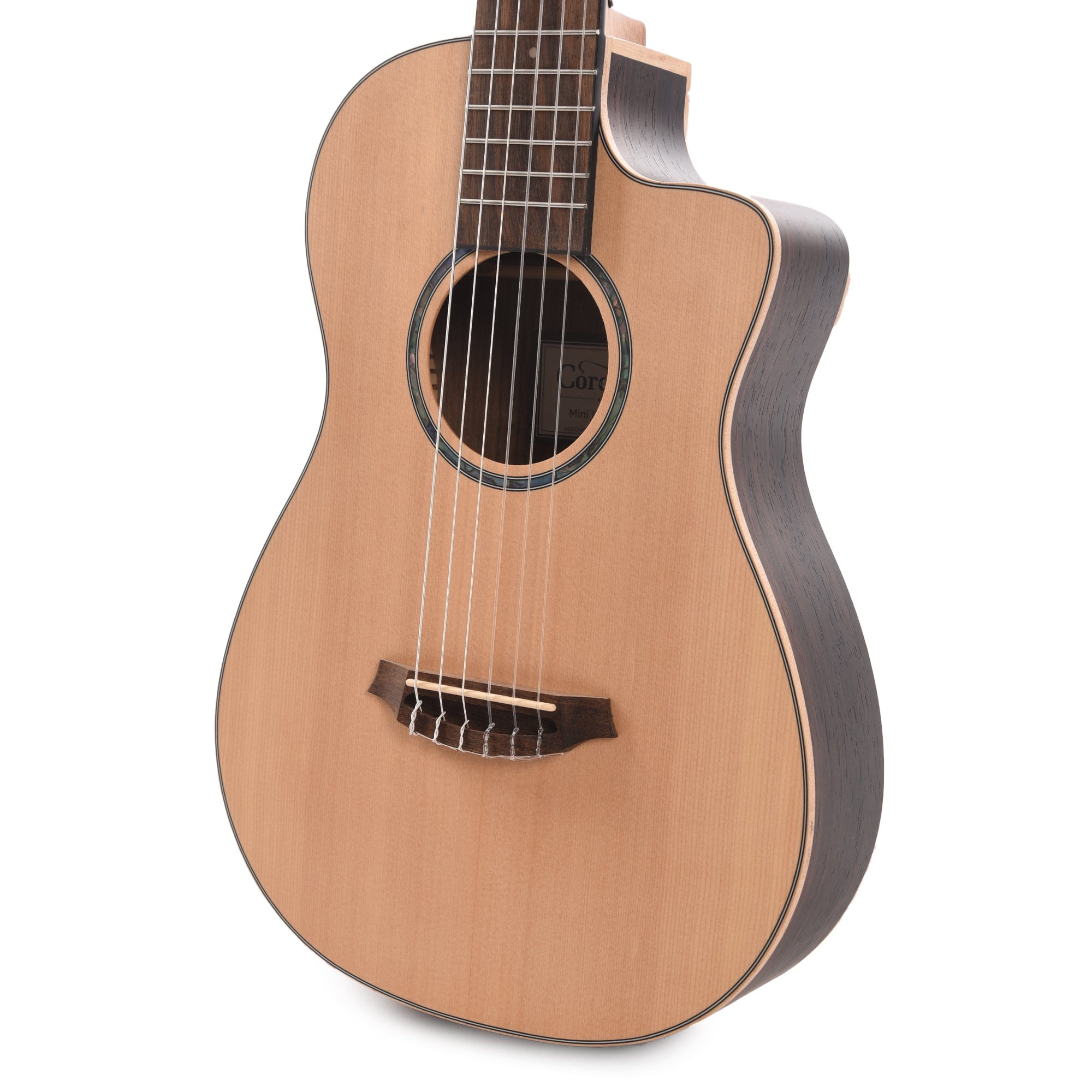 Cordoba Mini II EB-CE Spruce/Striped Ebony w/Pickup & On-Board Tuner Acoustic Guitars / Mini/Travel