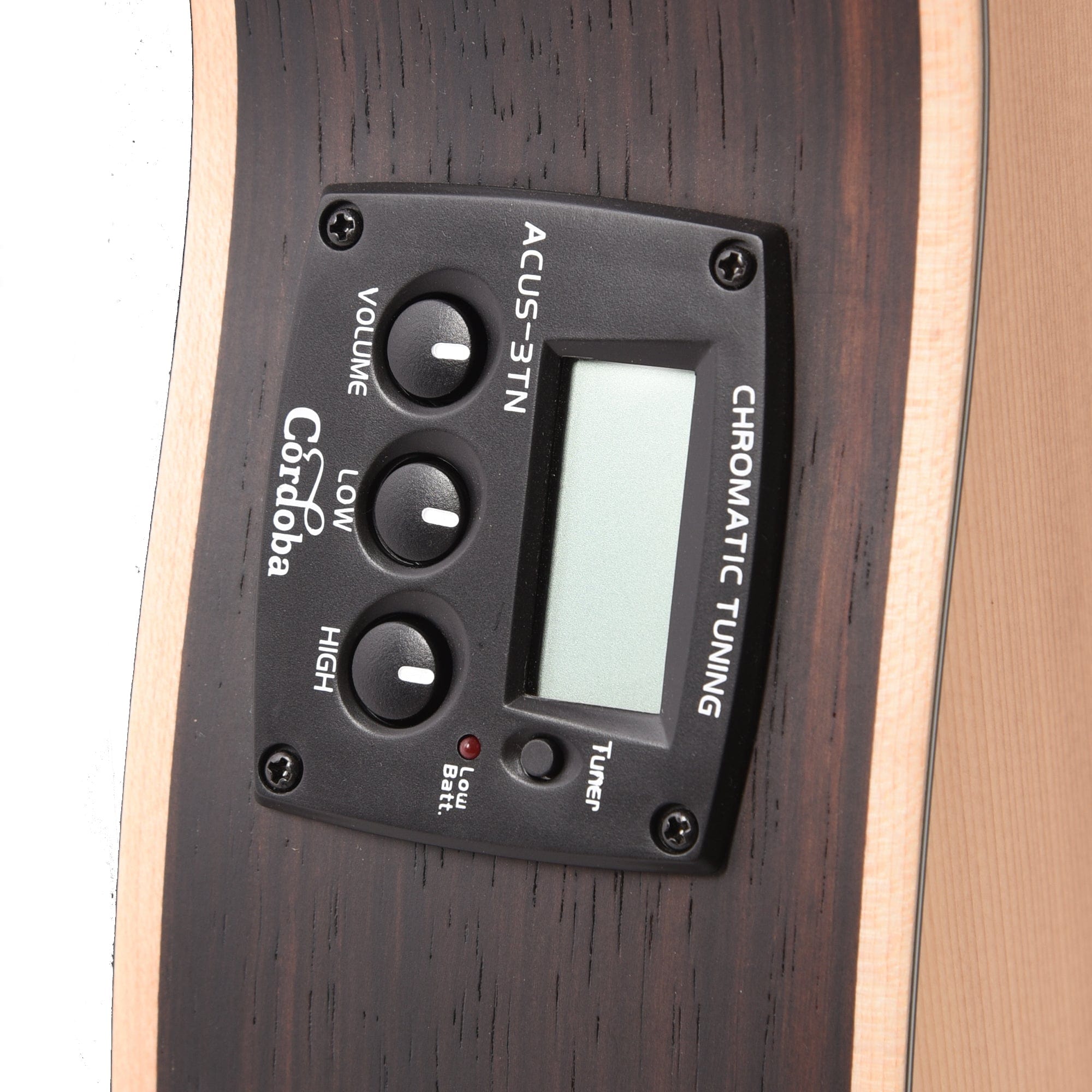 Cordoba Mini II EB-CE Spruce/Striped Ebony w/Pickup & On-Board Tuner Acoustic Guitars / Mini/Travel