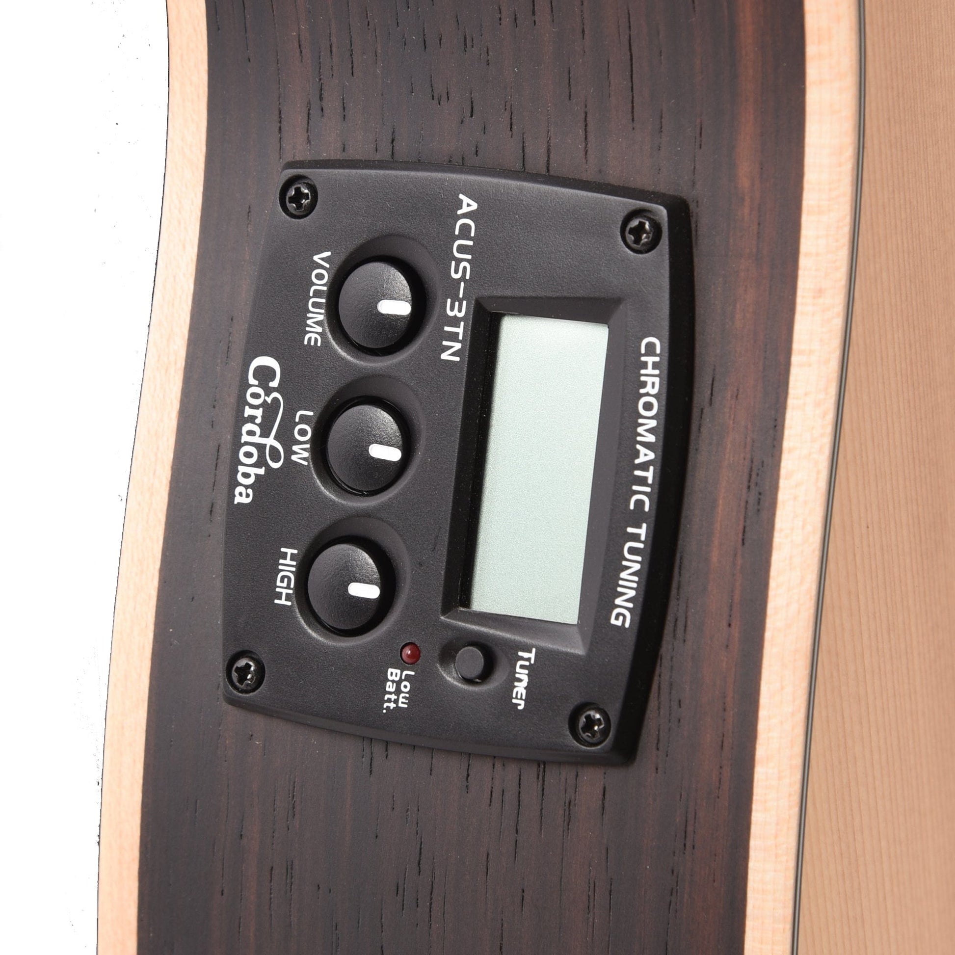 Cordoba Mini II EB-CE Spruce/Striped Ebony w/Pickup & On-Board Tuner Acoustic Guitars / Mini/Travel